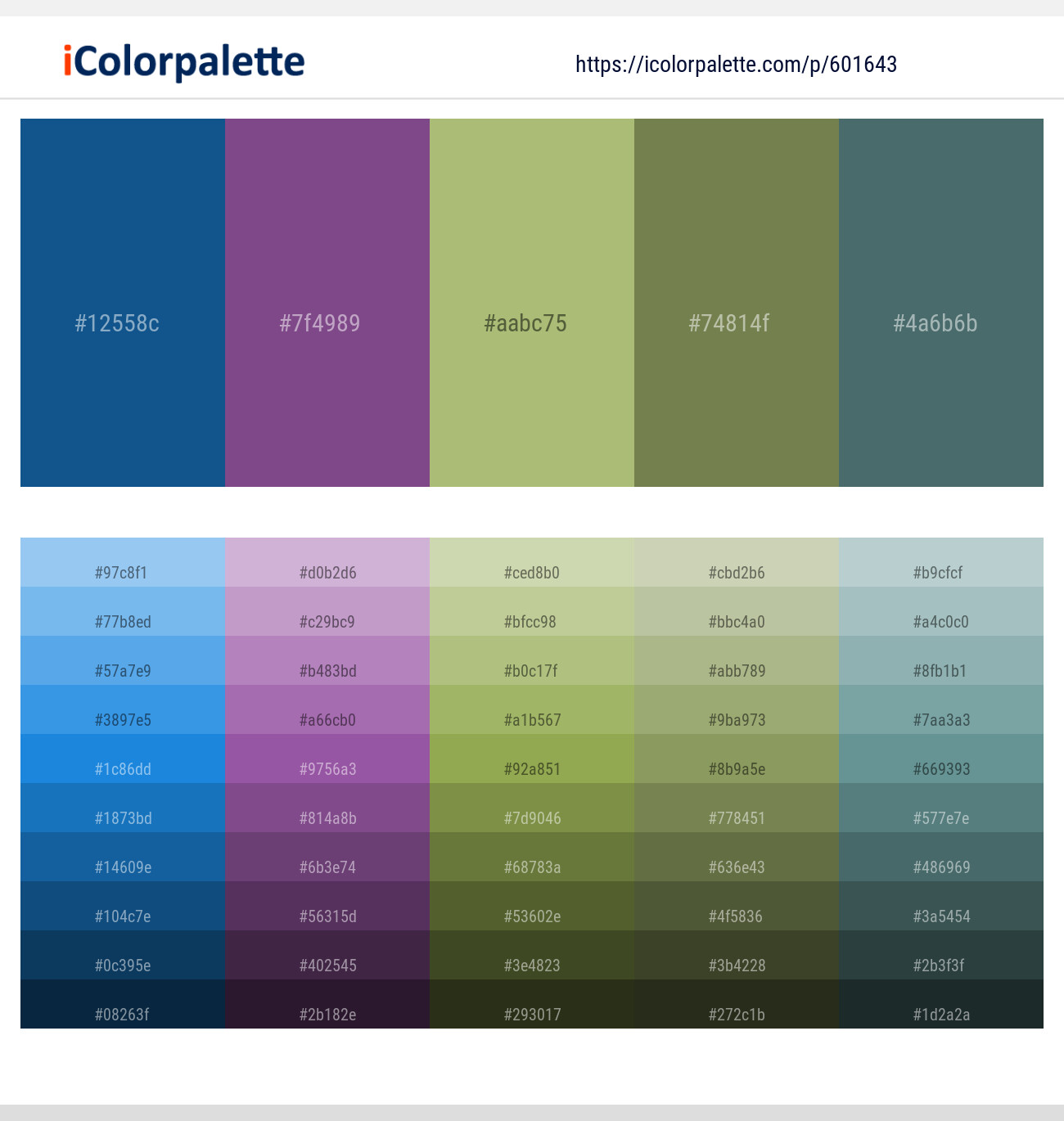 Chathams Blue – Vivid Violet – Green Smoke – Limed Ash – Cutty Sark Color scheme