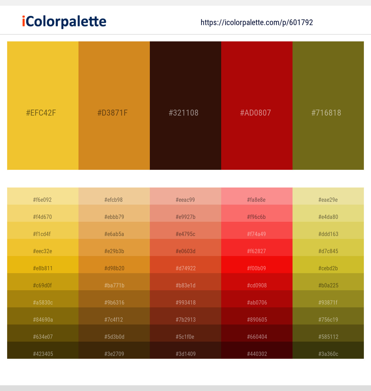Saffron – Geebung – Rebel – Bright Red – Himalaya Color scheme