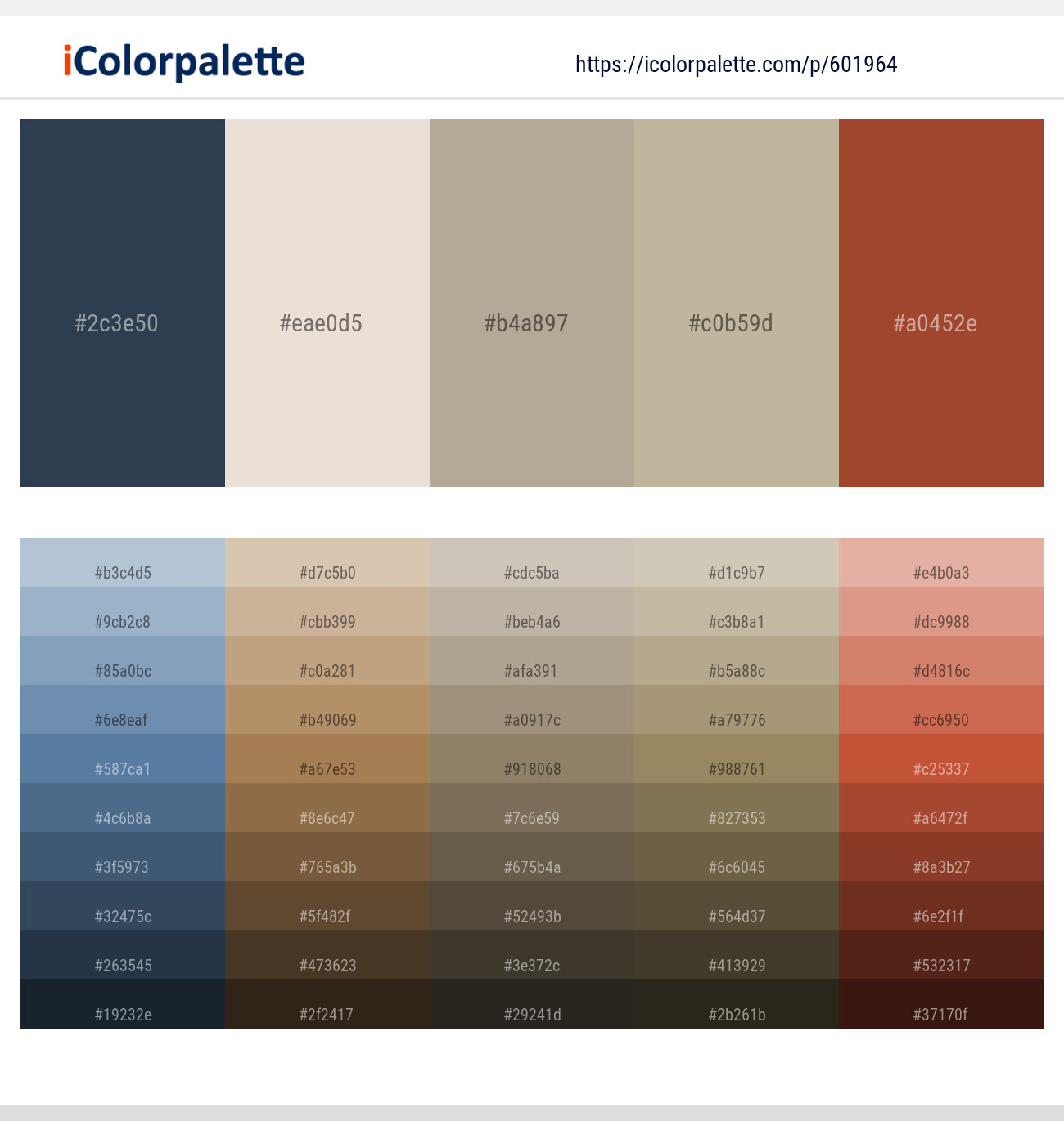 Pickled Bluewood – Pearl Bush – Napa – Bison Hide – Medium Carmine Color scheme