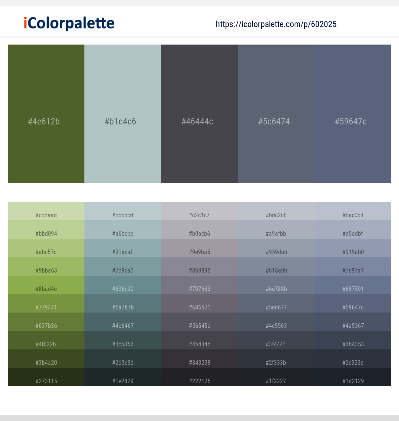 Woodland – Submarine – Ship Gray – Shuttle Gray – Shuttle Gray Color scheme