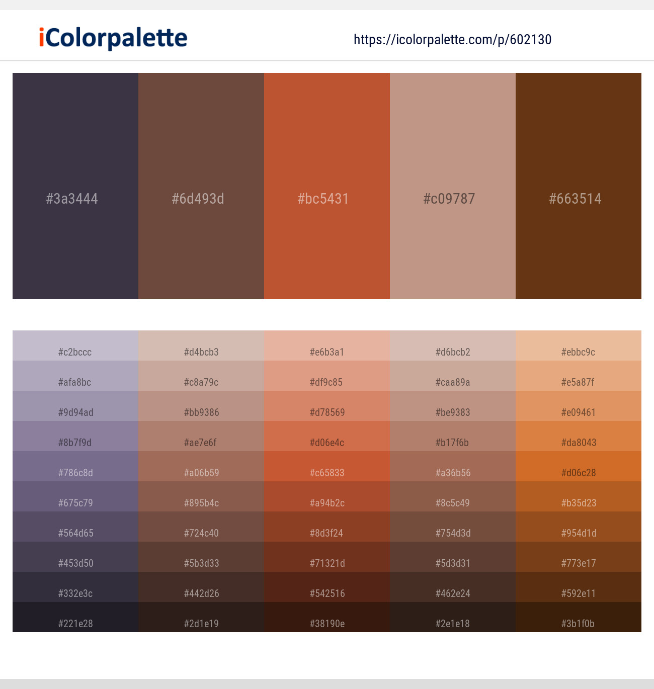 Ship Gray – Kabul – Tuscany – Quicksand – Jambalaya Color scheme