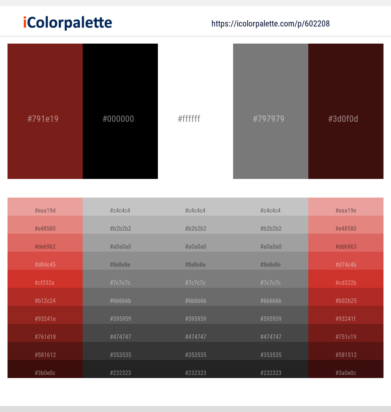 Falu Red – Black – White – Boulder – Van Cleef Color scheme
