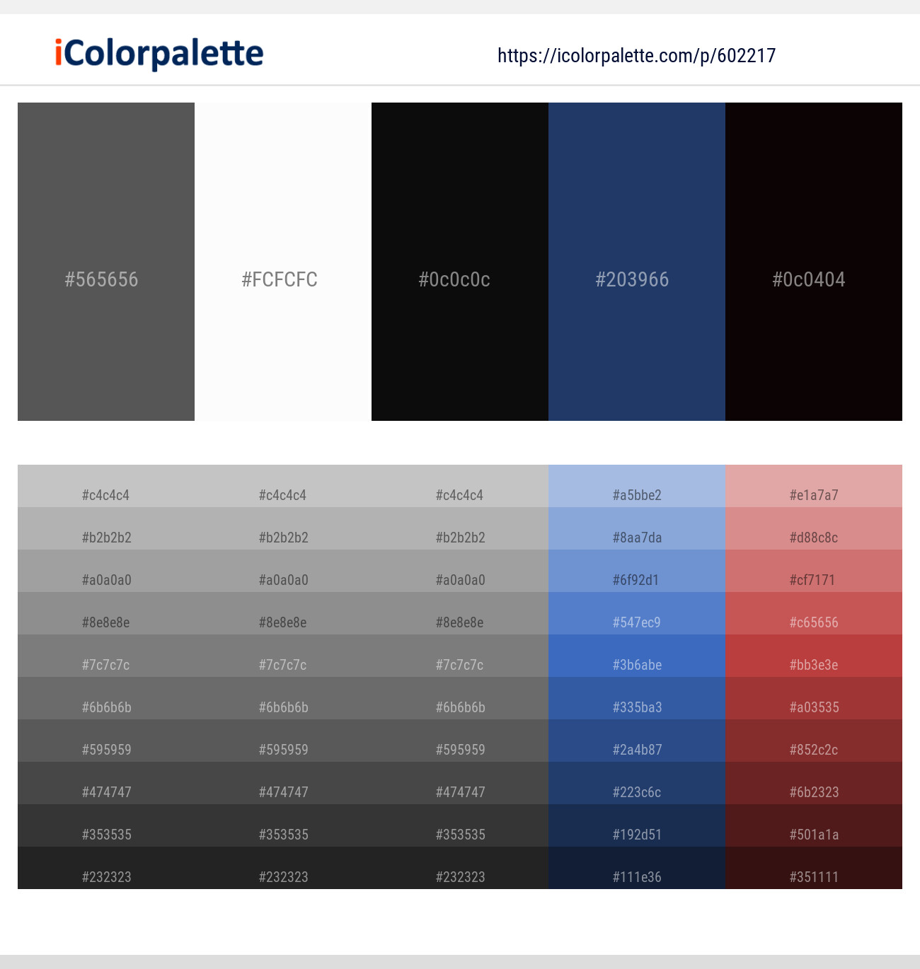 Dorado – Alabaster – Cod Gray – Biscay – Asphalt Color scheme