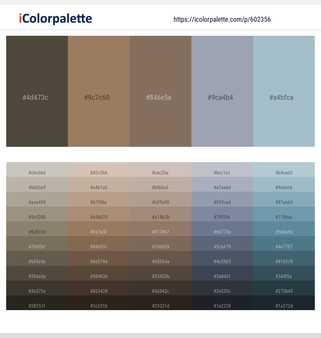 Armadillo – Domino – Sand Dune – Gray Chateau – Casper Color scheme