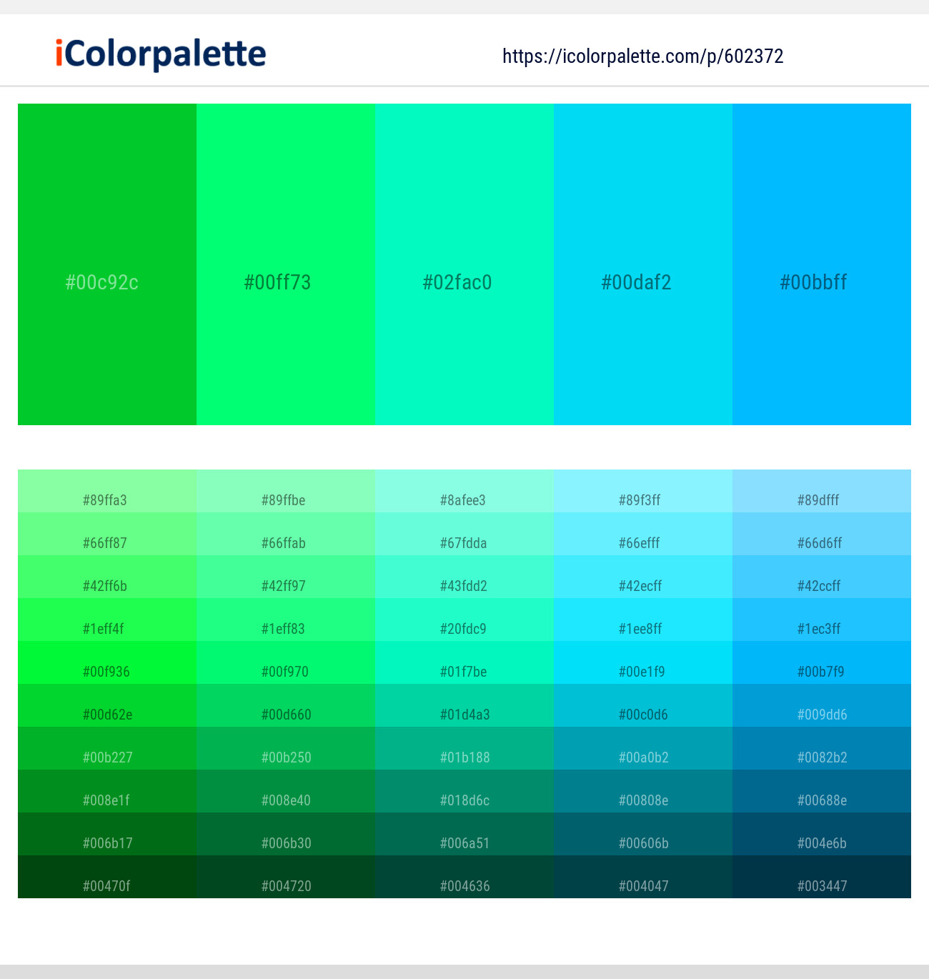 7+ Spring Green And Medium Spring Green Color Palettes & Gradient Ideas |  iColorPalette