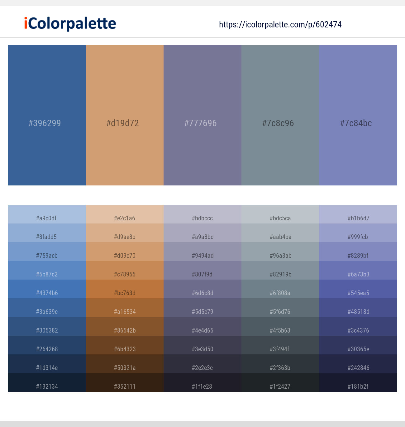 Azure – Whiskey – Waterloo  – Oslo Gray – Wild Blue Yonder Color scheme