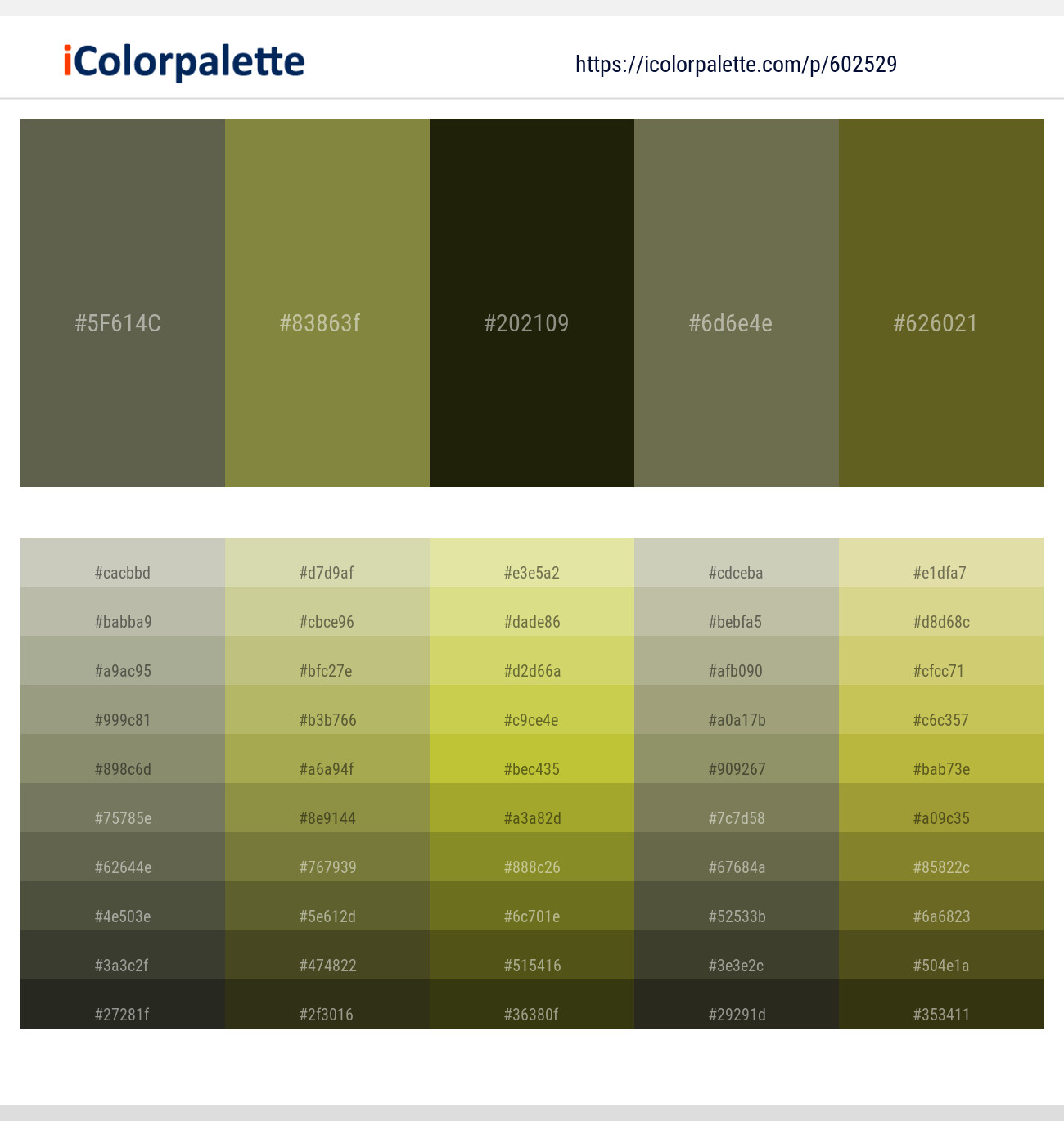 Finch – Sycamore – Green Waterloo – Kokoda – Himalaya Color scheme