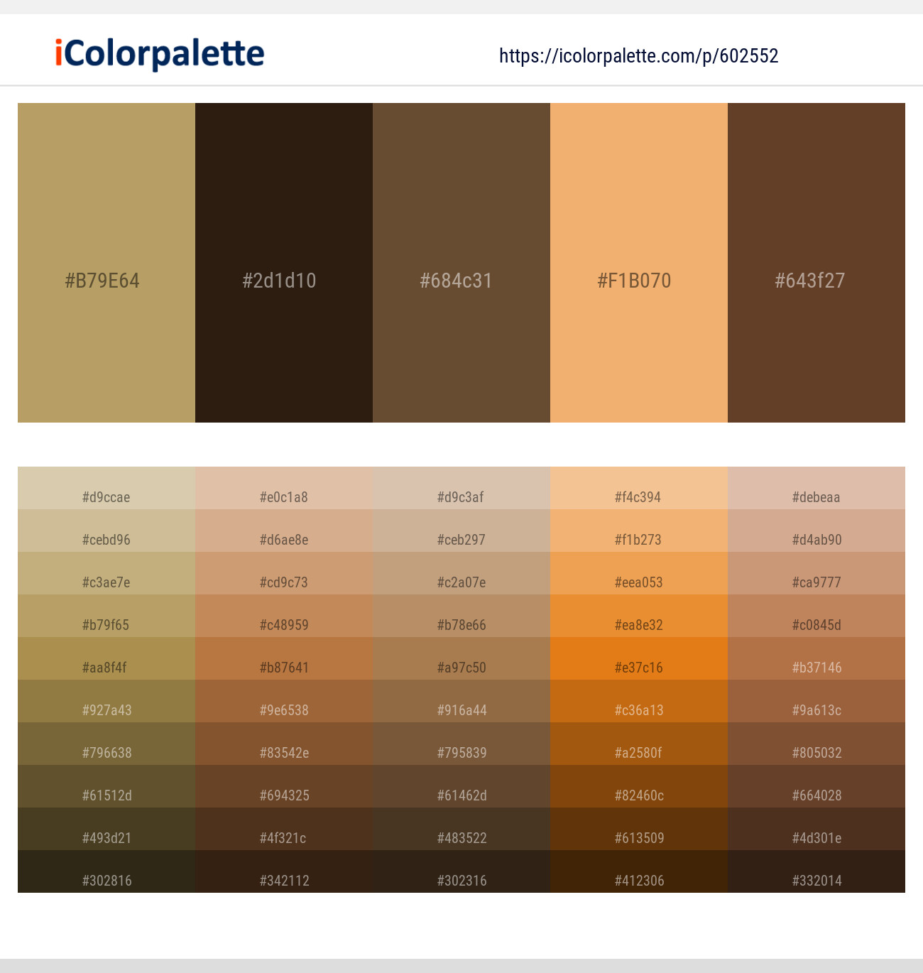 Teak – Sambuca – Shingle Fawn – Porsche – Irish Coffee Color scheme