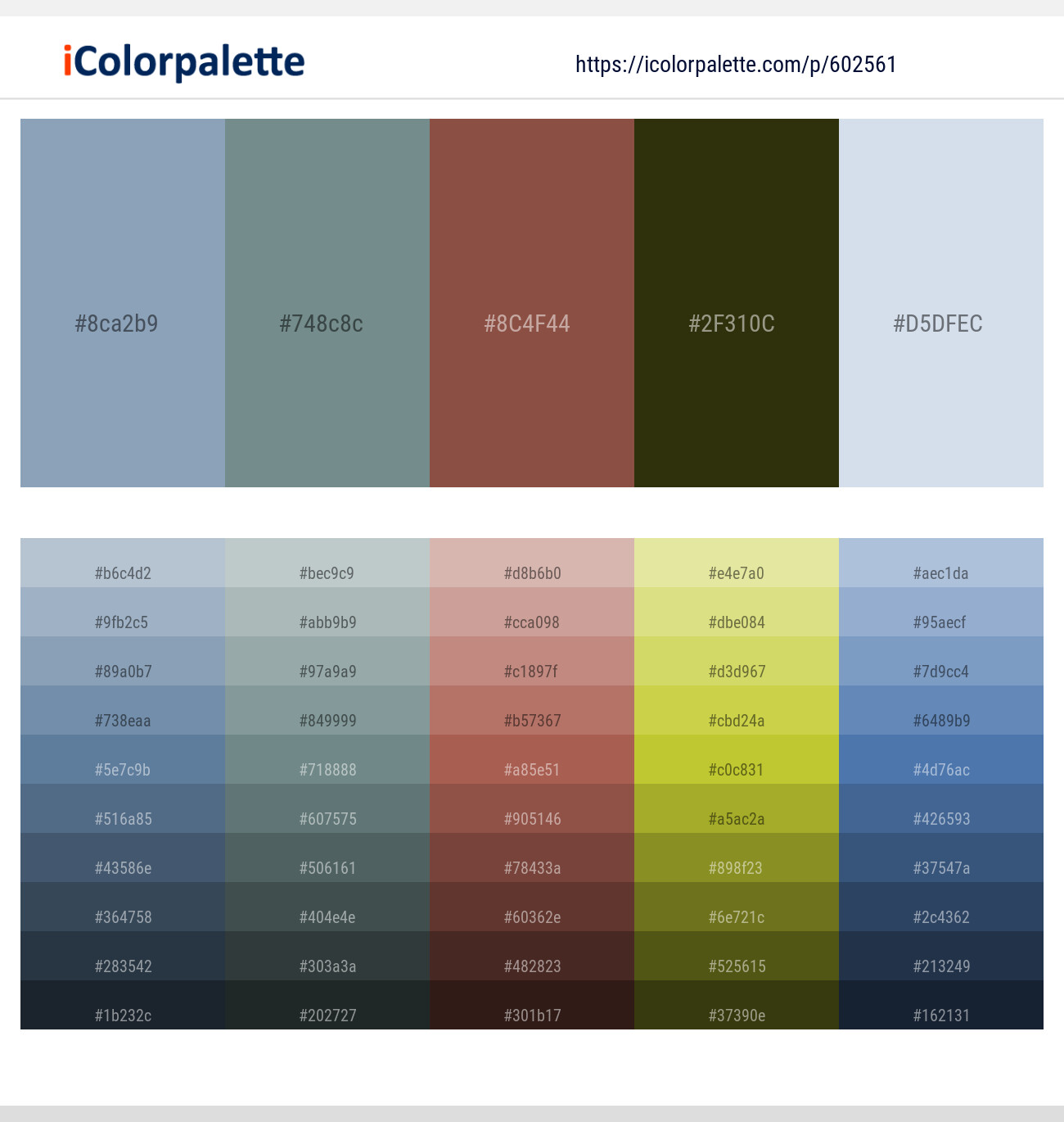 Nepal – Juniper – Spicy Mix – Waiouru – Periwinkle Gray Color scheme