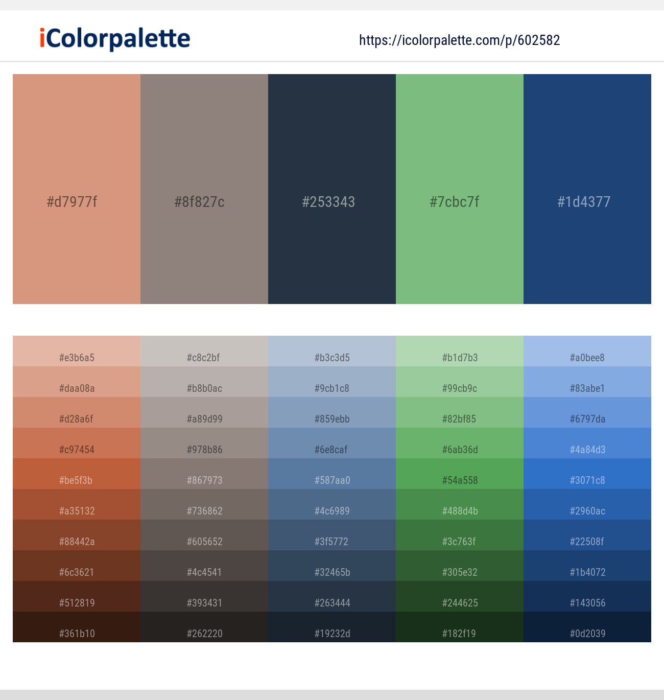 Burning Sand – Squirrel – Pickled Bluewood – De York – Astronaut Color scheme