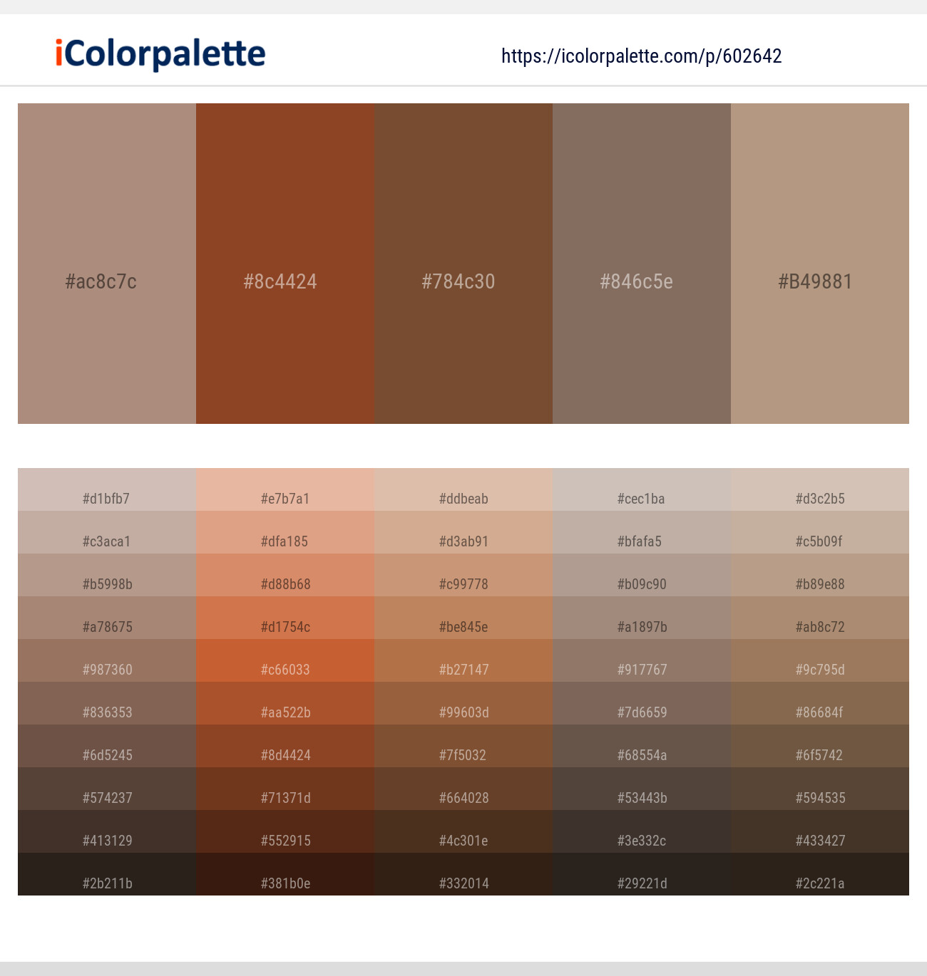 Sandrift – Cumin – Old Copper – Sand Dune – Sandrift Color scheme