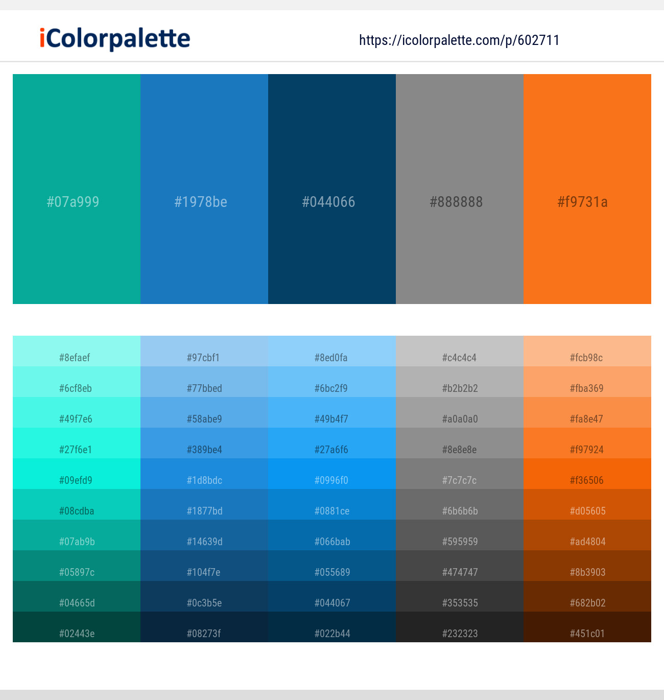 Persian Green – Denim – Regal Blue – Gray – Ecstasy Color scheme