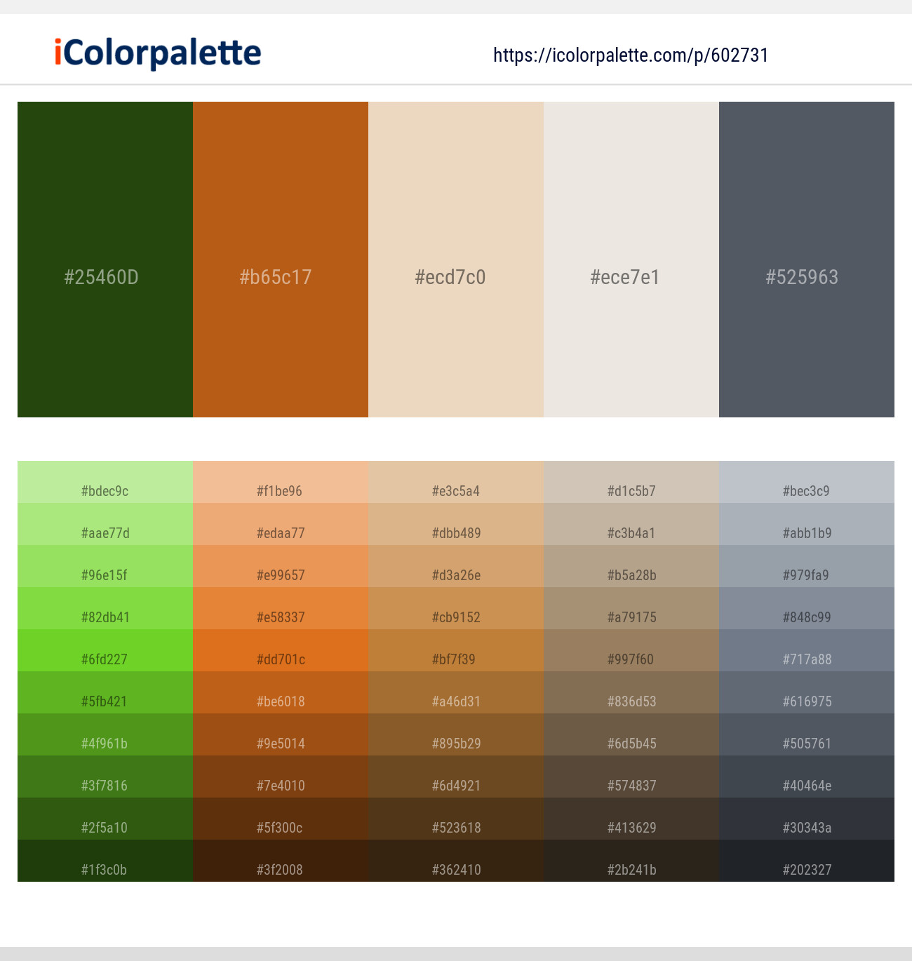 Green House – Fiery Orange – Almond – Pearl Bush – Abbey Color scheme