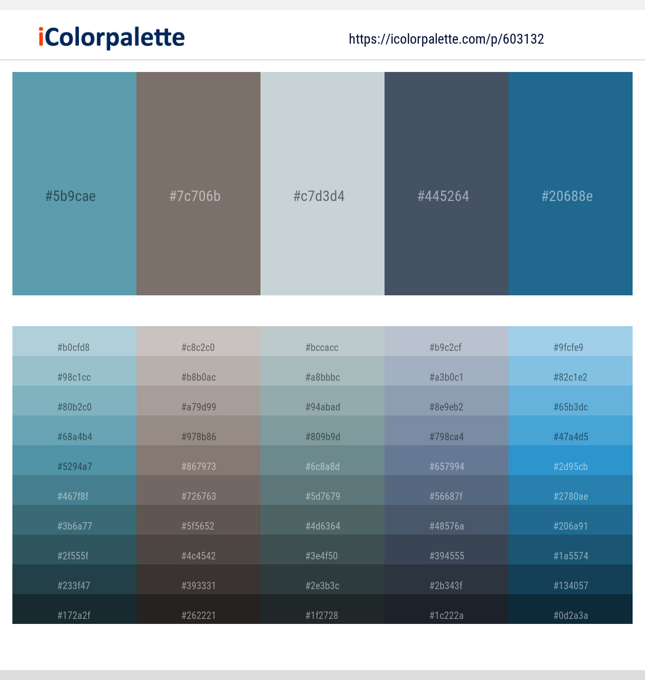 Hippie Blue – Sand Dune – Tiara – Fiord – Matisse Color scheme