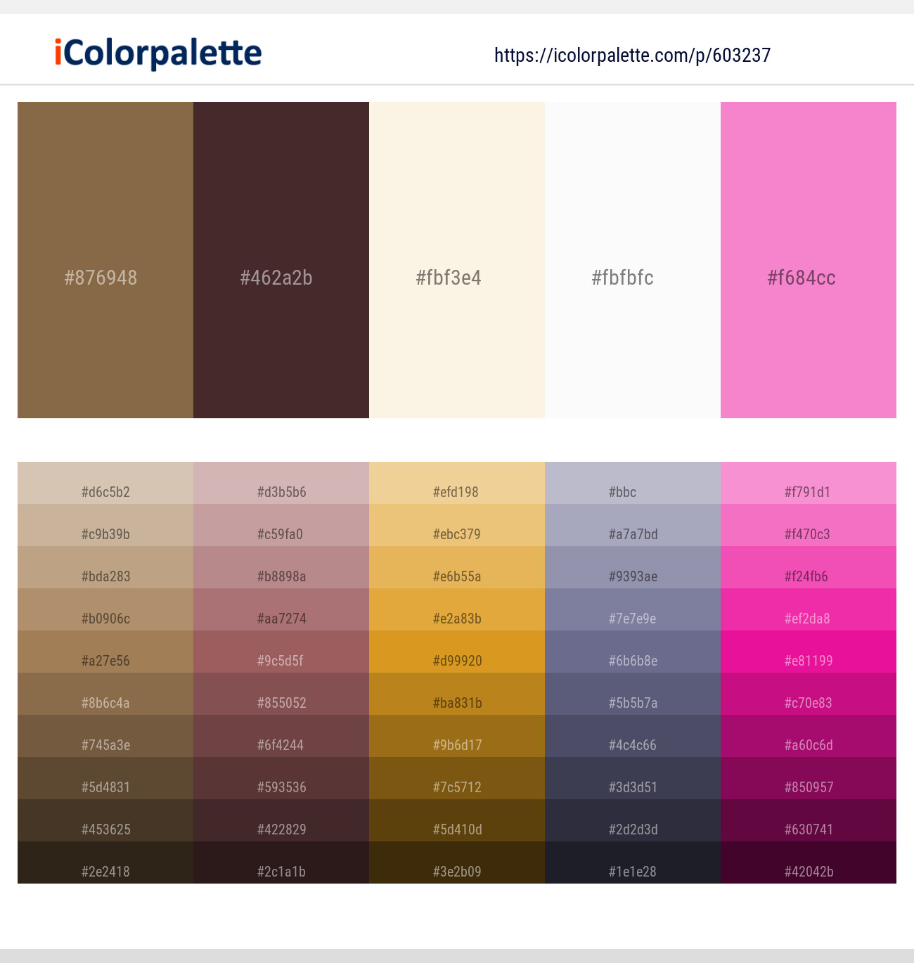 14352+ White Color Palettes & Gradient Ideas | iColorPalette