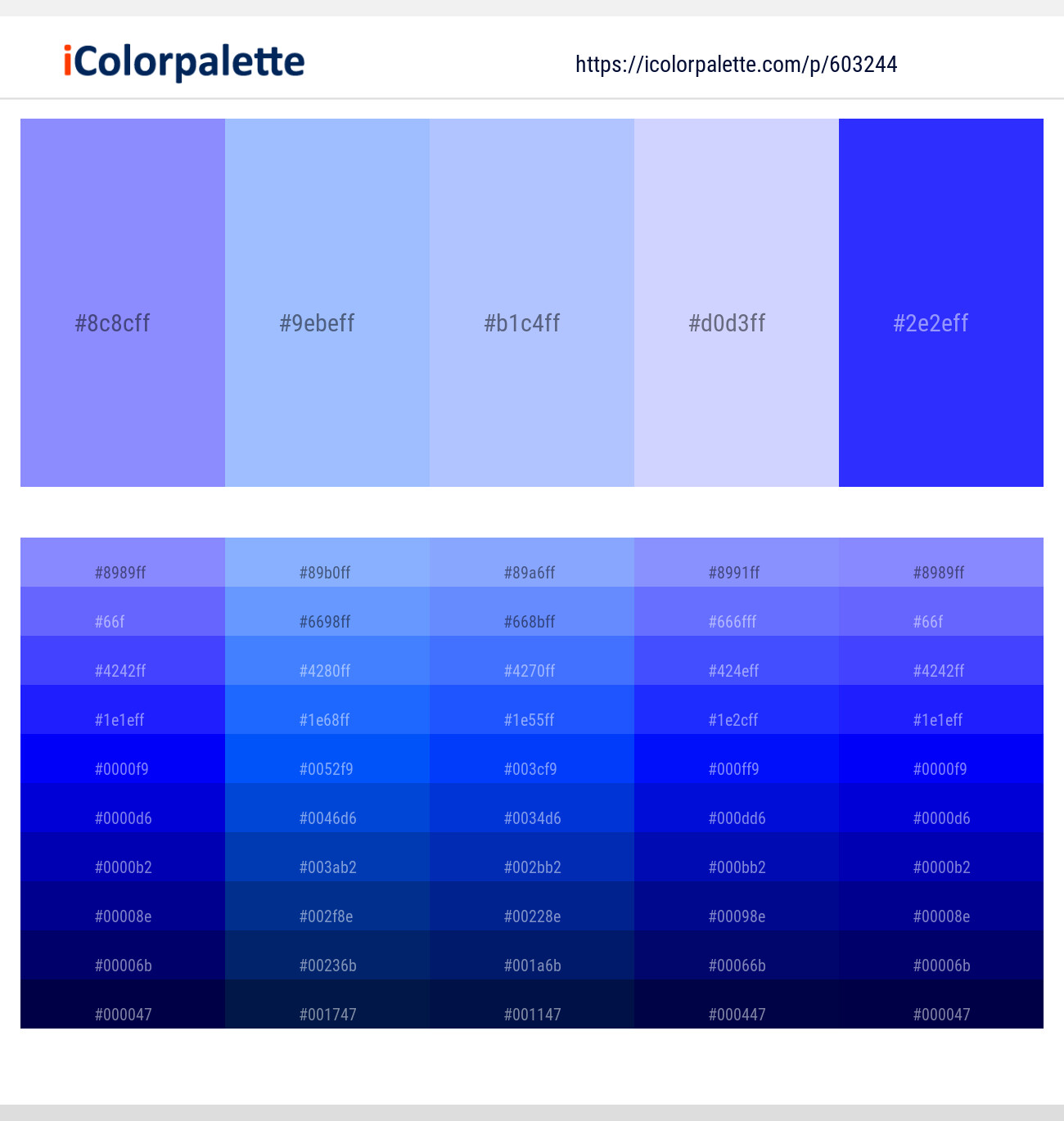 Portage – Perano – Periwinkle – Periwinkle – Blue Color scheme