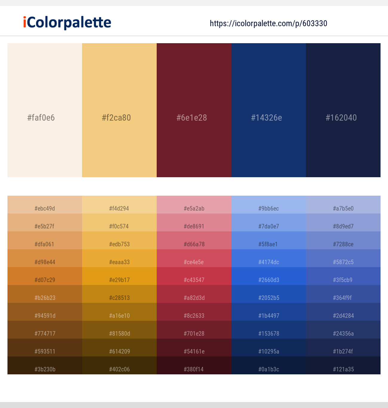 Linen – Rob Roy – Merlot – Biscay – Bunting Color scheme