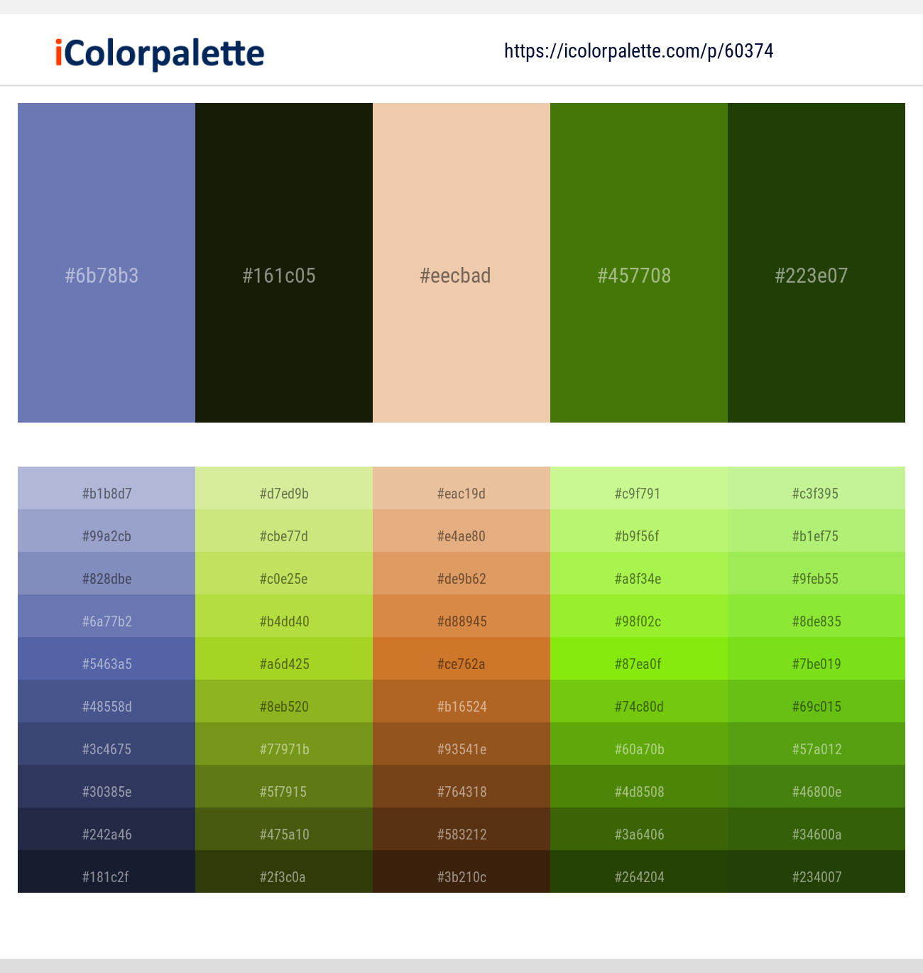 Wild Blue Yonder – Pine Tree – Pancho – Green Leaf – Pine Tree Color scheme