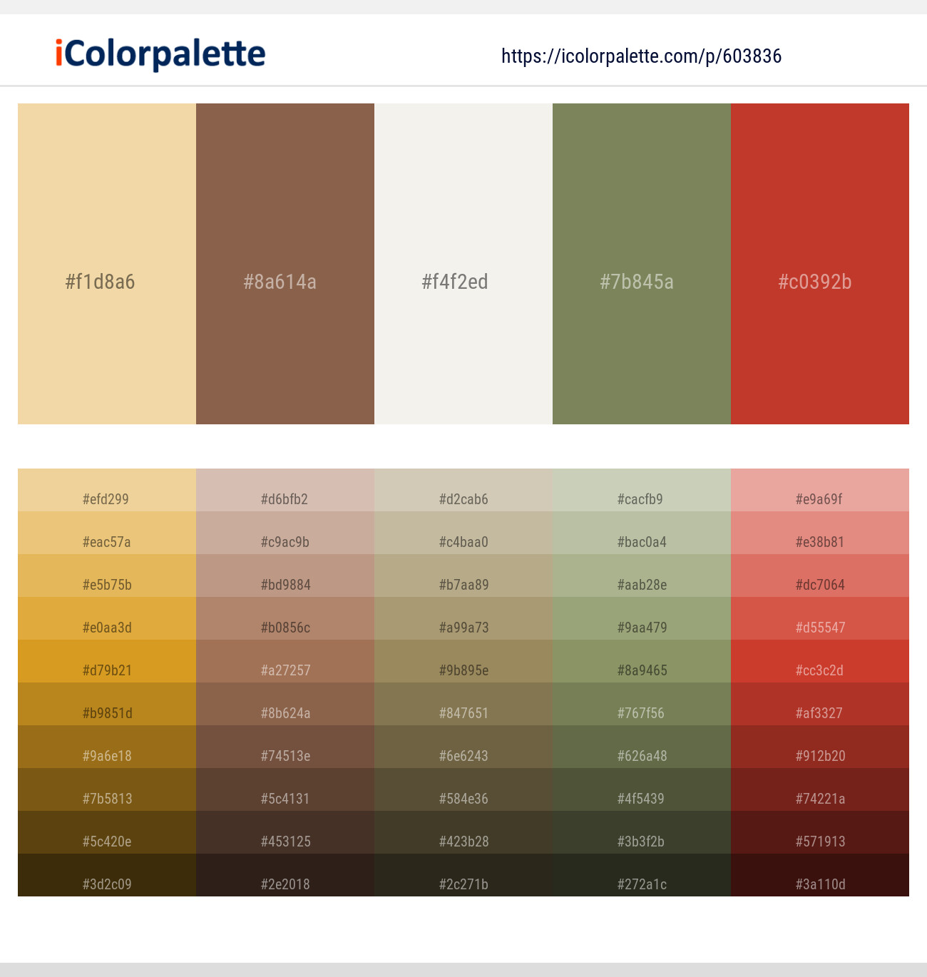 New Orleans – Spicy Mix – Pampas – Flax Smoke – Persian Red Color scheme