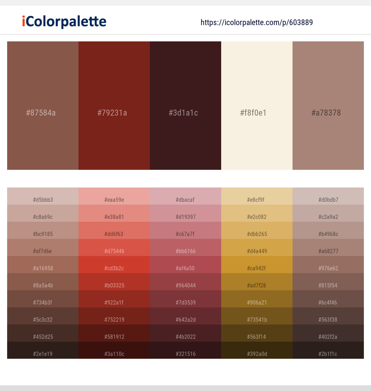 Spicy Mix – Crown of Thorns – Crater Brown – Quarter Spanish White – Pharlap Color scheme