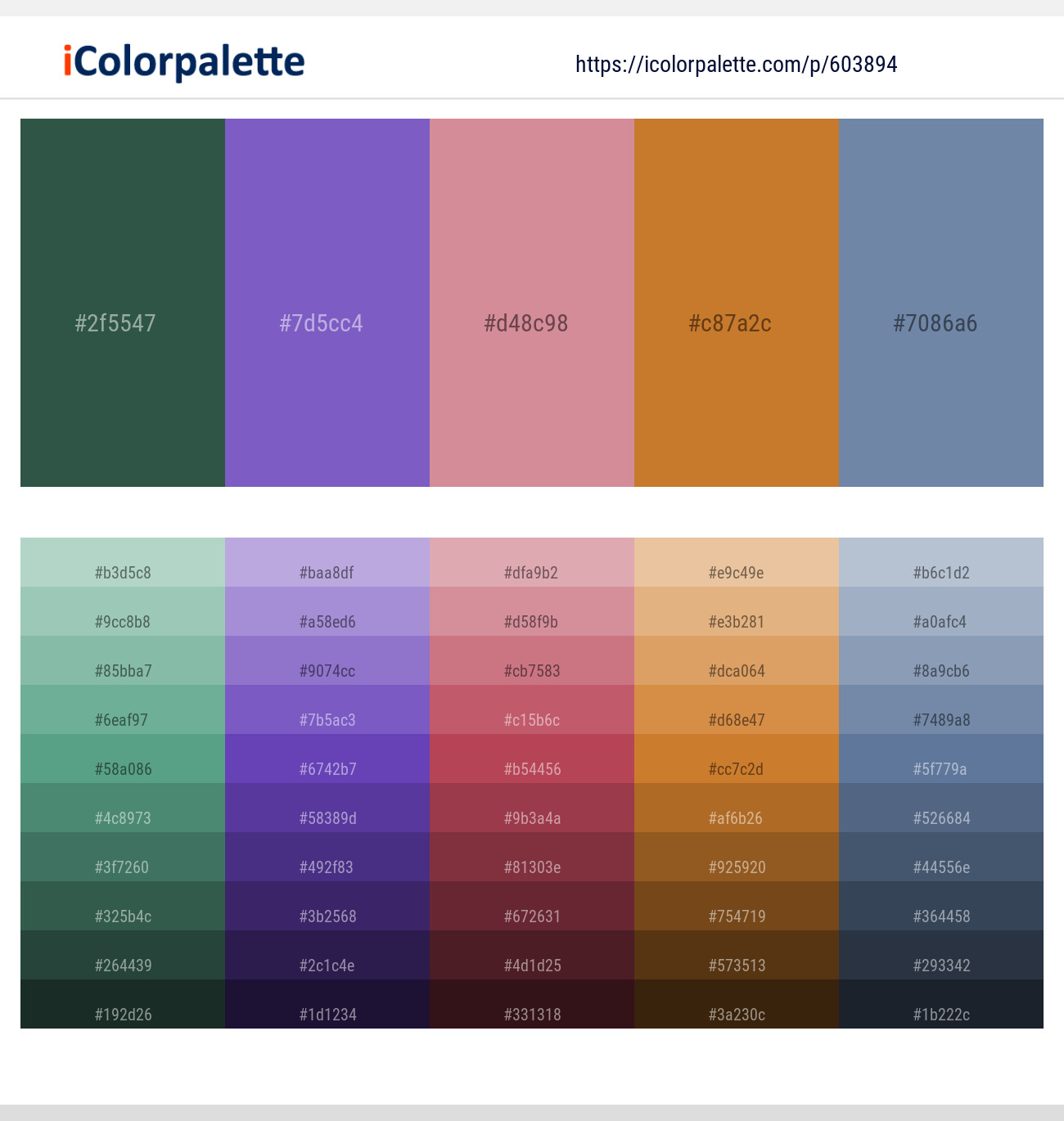 Stromboli – Fuchsia Blue – Puce – Brandy Punch – Lynch Color scheme