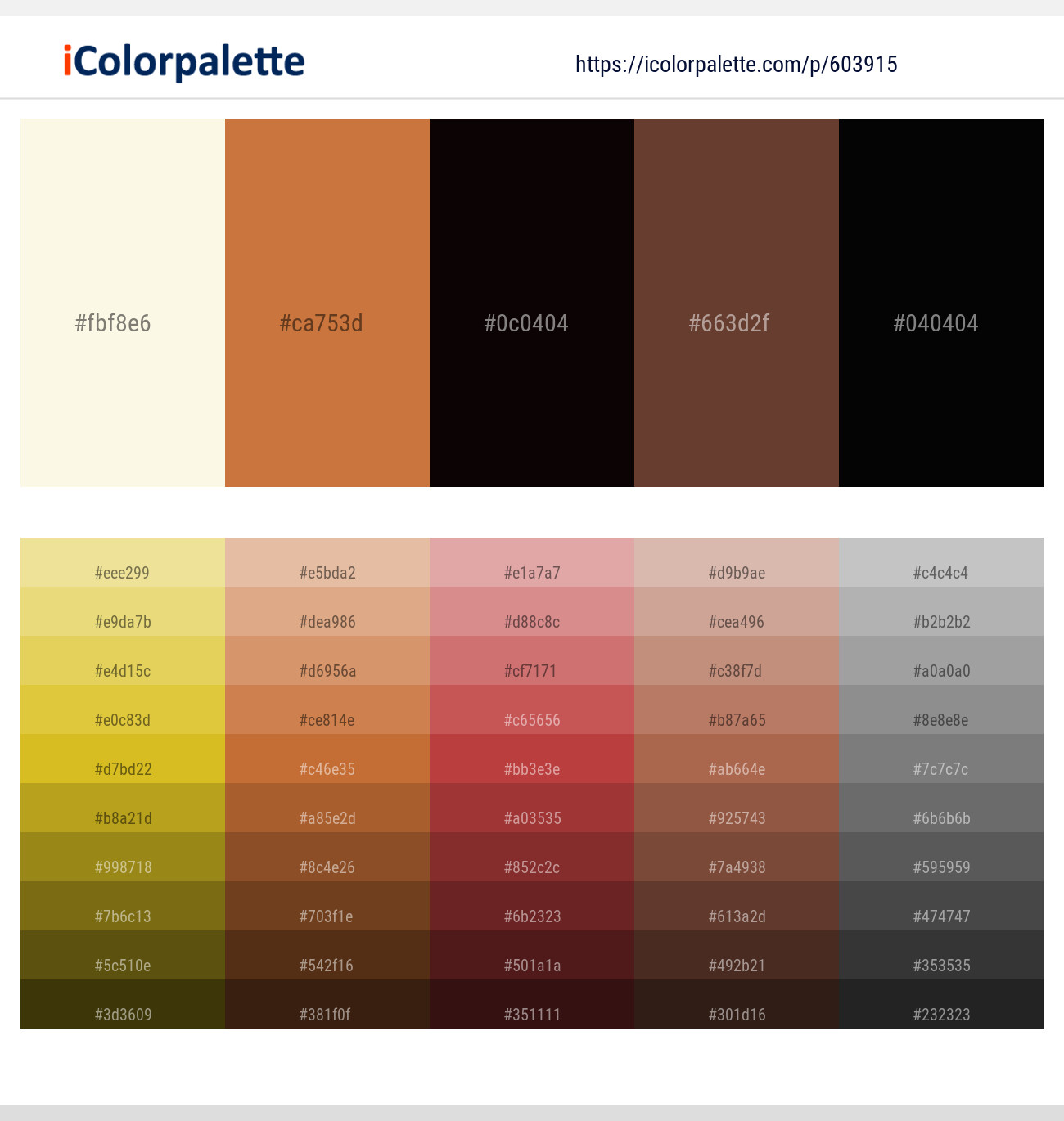 Rum Swizzle – Raw Sienna – Asphalt – Quincy – Black Color scheme