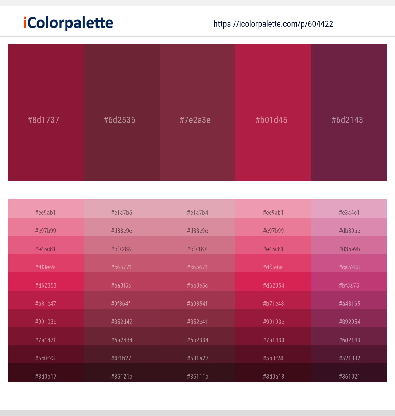 Claret – Tawny Port – Solid Pink – Maroon Flush – Tawny Port Color scheme