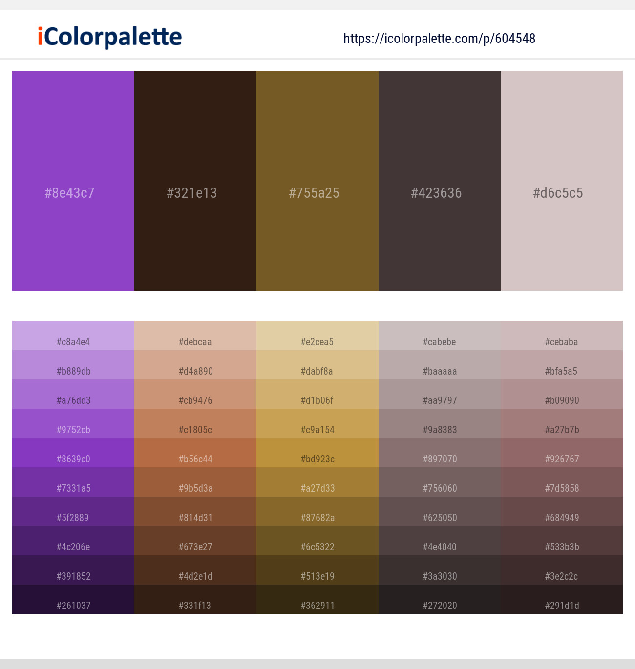 Fuchsia Blue – Eclipse – Dallas – Woody Brown – Cold Turkey Color scheme