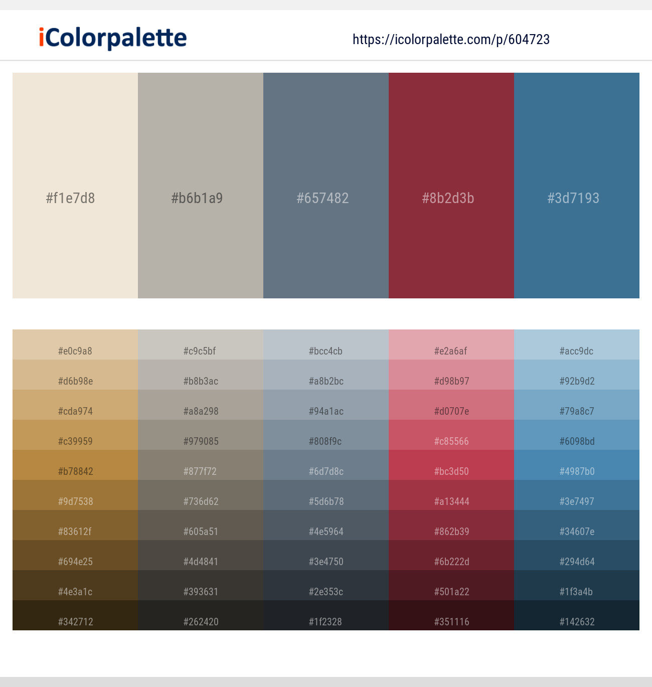 Parchment – Nomad – Pale Sky – Solid Pink – Calypso Color scheme