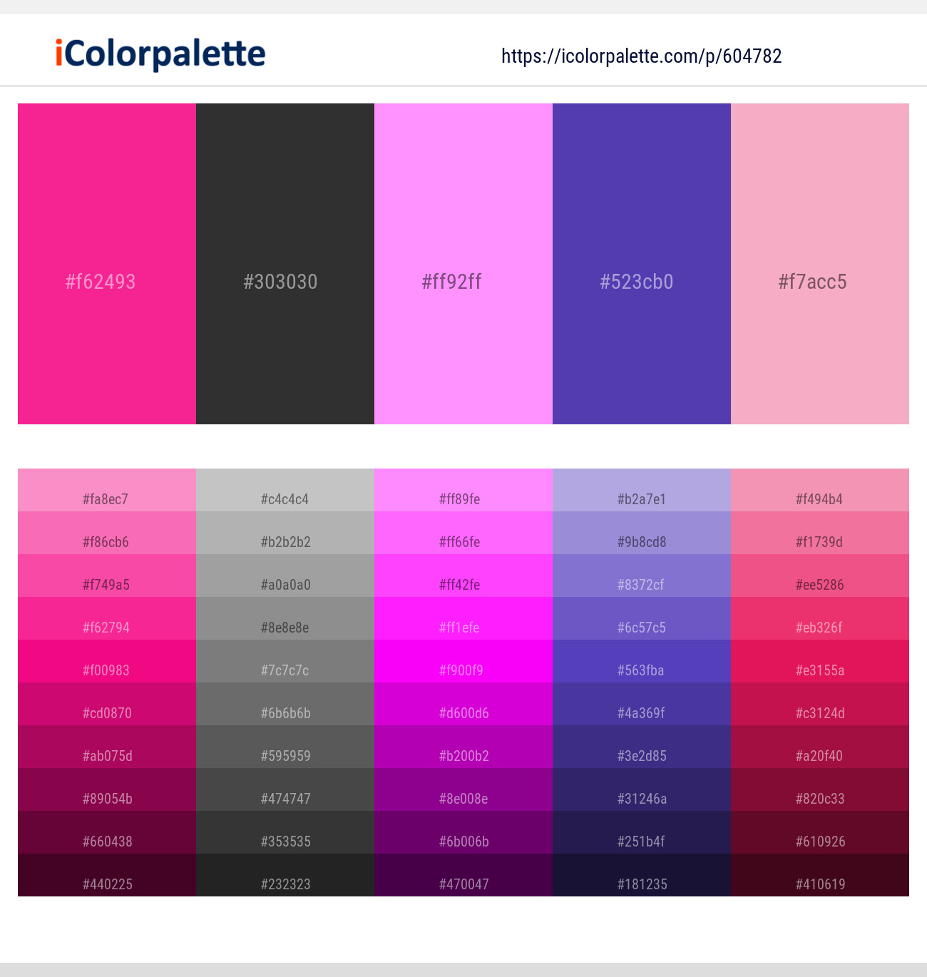 Persian Rose – Mine Shaft – Blush Pink – Gigas – Illusion Color scheme