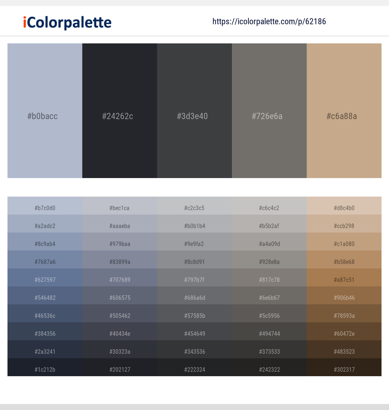 Heather – Shark – Tuna – Flint – Indian Khaki Color scheme