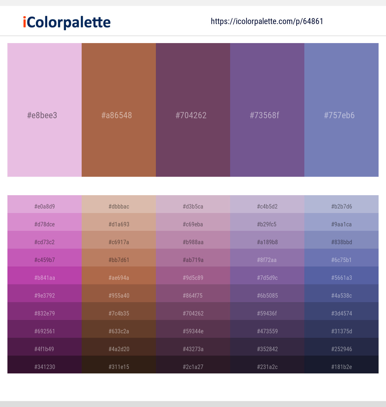Melanie – Cape Palliser – Eggplant – Butterfly Bush – Wild Blue Yonder Color scheme