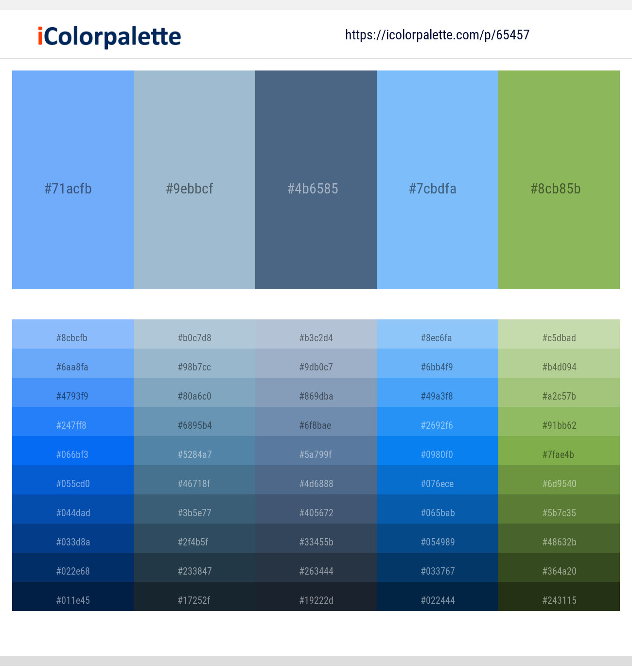Malibu – Rock Blue – Bismark – Malibu – Chelsea Cucumber Color scheme