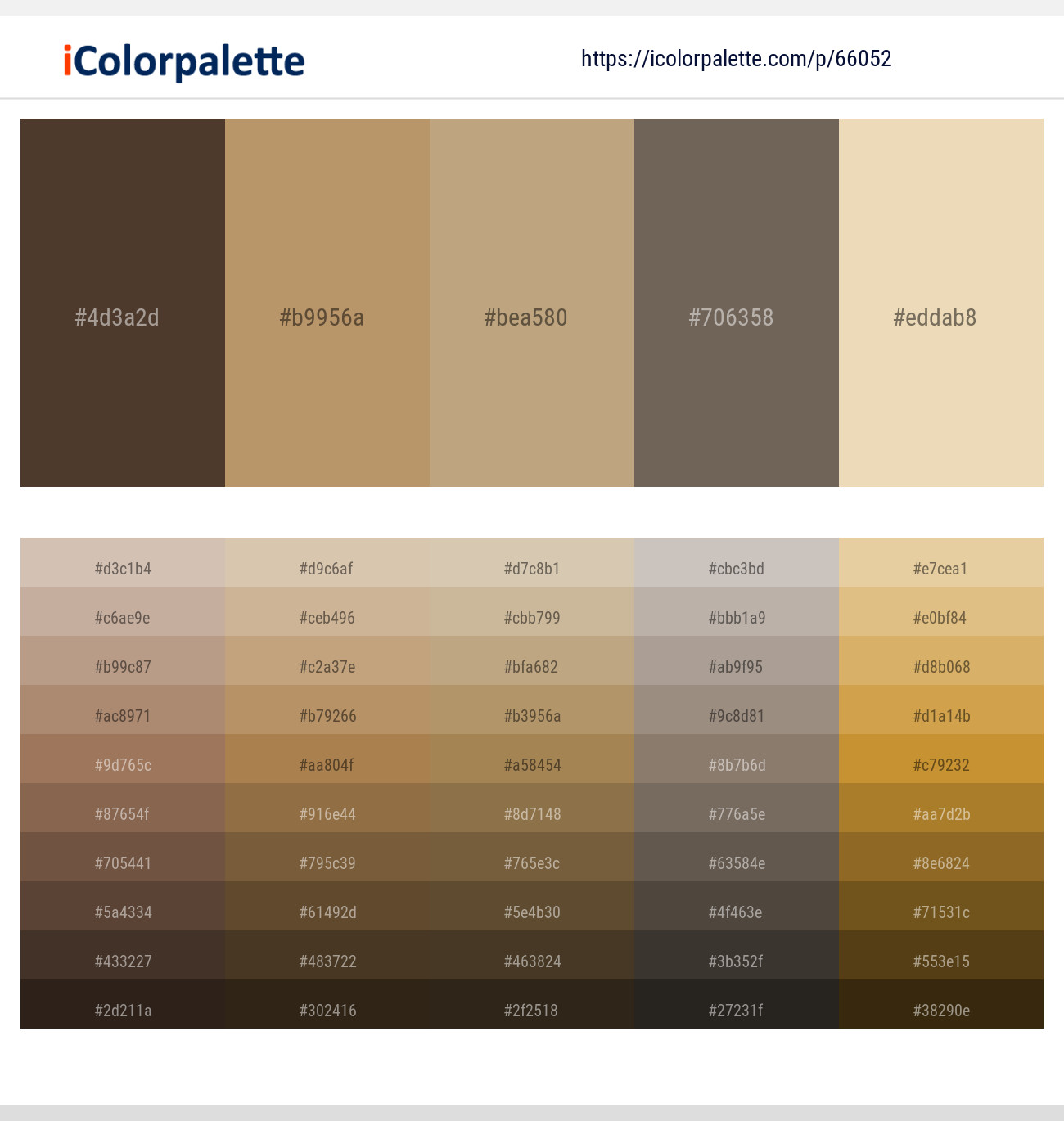 Judge Gray – Teak – Mongoose – Pine Cone – Chamois Color scheme