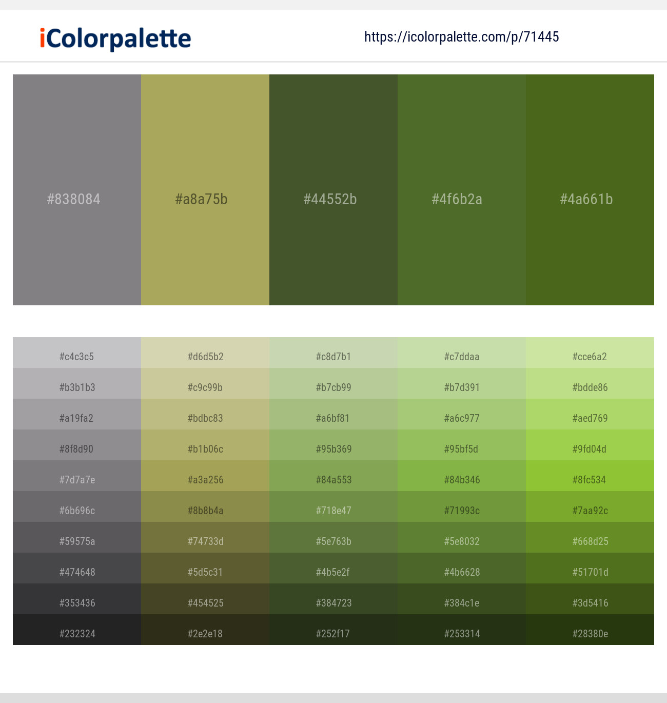 Mamba – Green Smoke – Woodland – Woodland – Fern Frond Color scheme