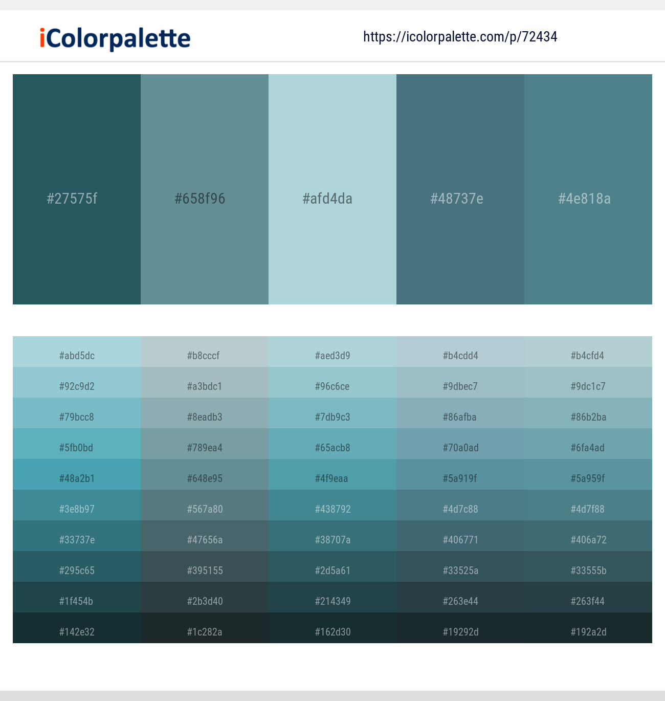Casal – Juniper – Ziggurat – Bismark – Smalt Blue Color scheme