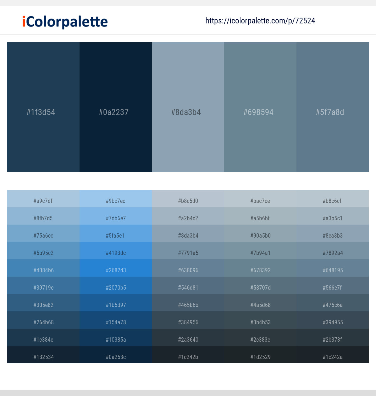 Blue Dianne – Elephant – Bali Hai – Lynch – Lynch Color scheme
