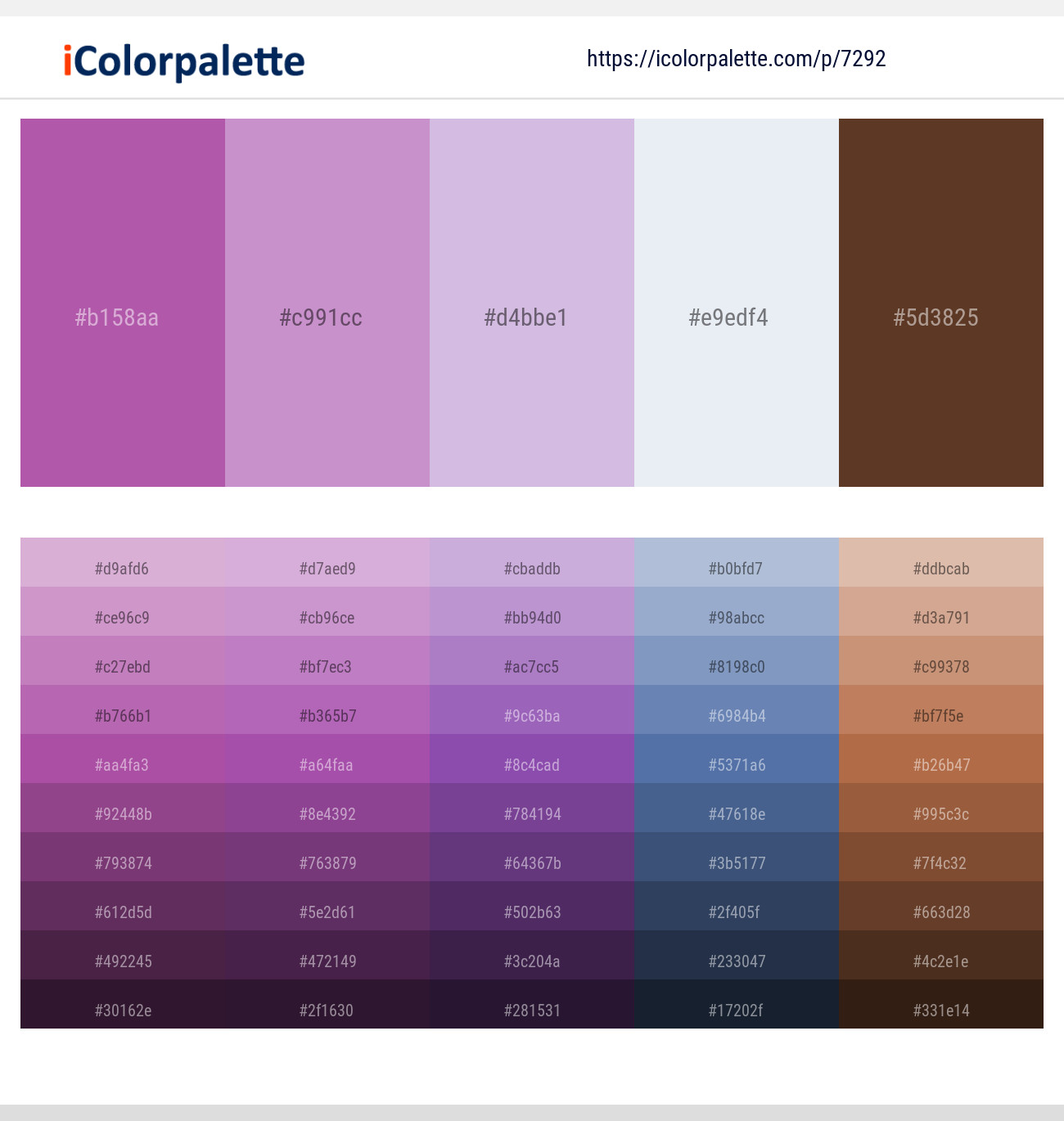 Fuchsia Pink – East Side – Prelude – Catskill White – Irish Coffee Color scheme