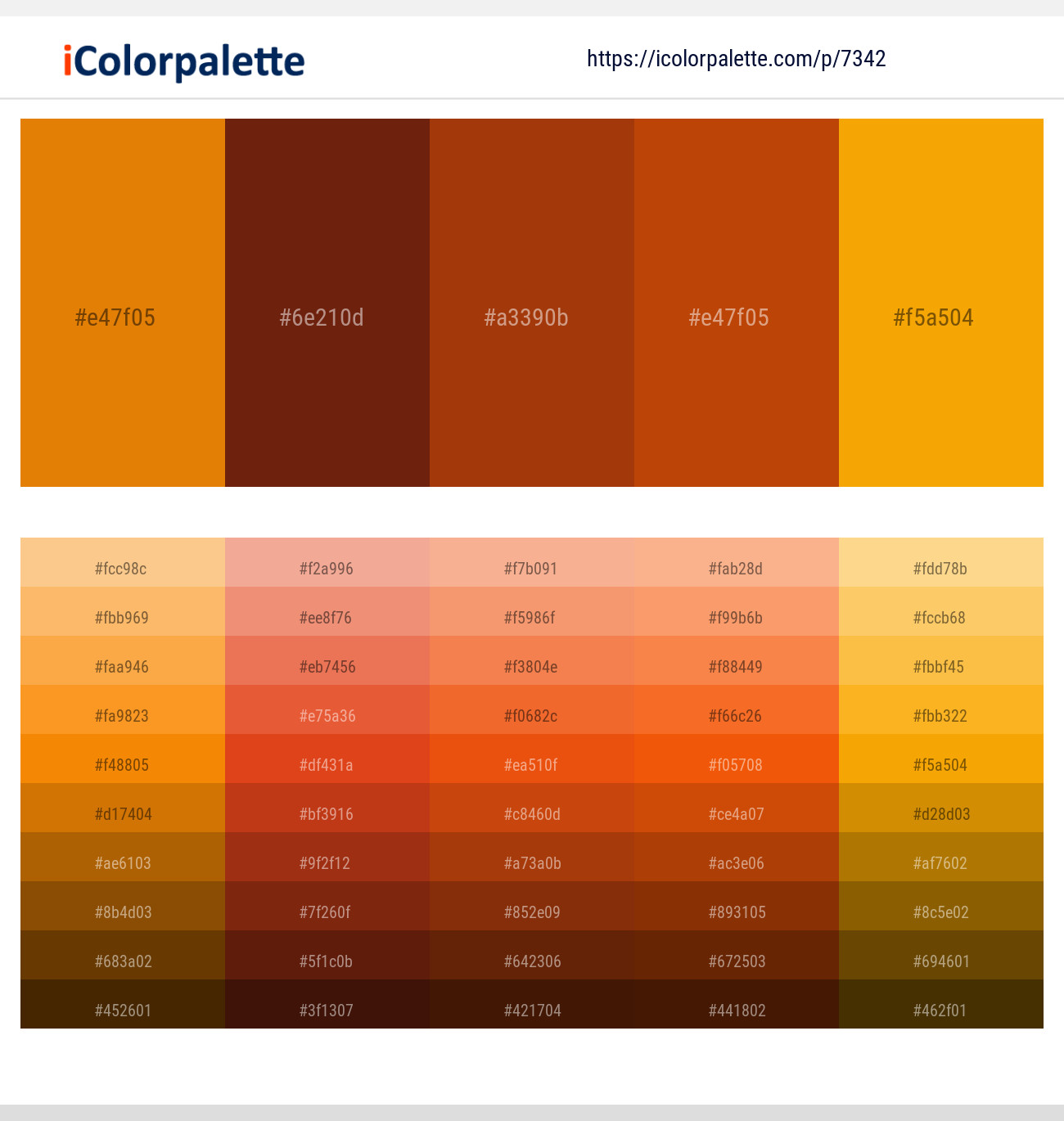 734245 Gold Color Palettes