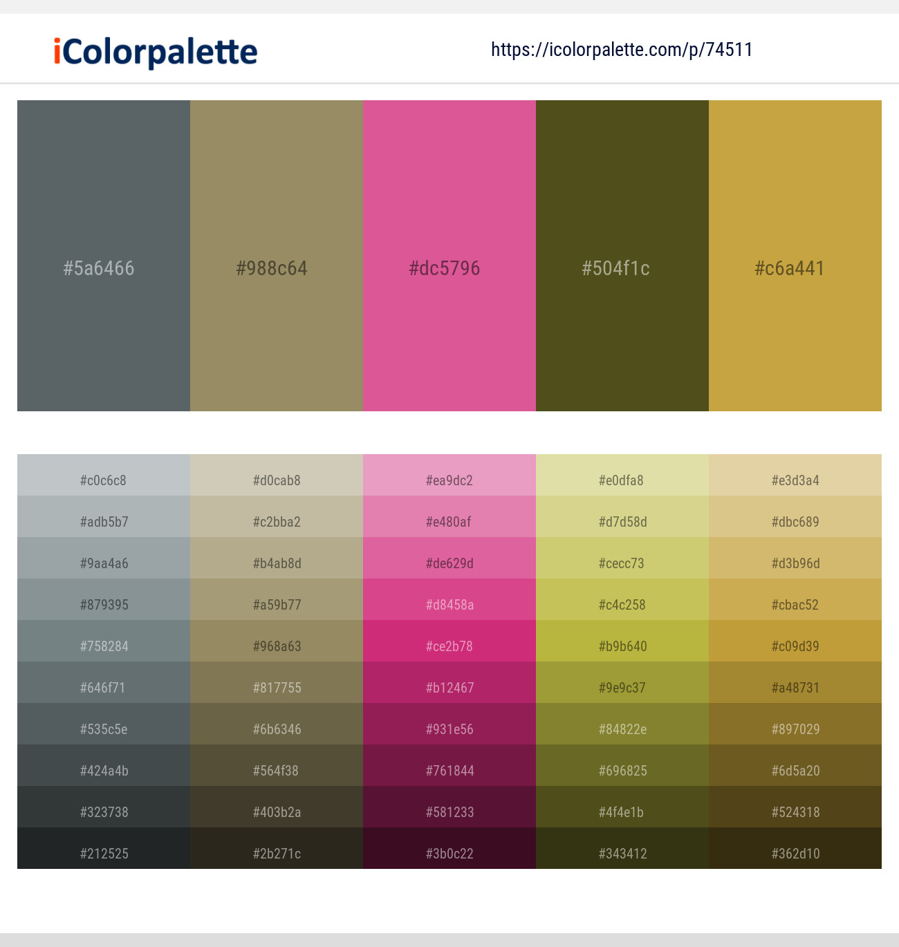 Nevada – Clay Creek – Cranberry – Thatch Green – Roti Color scheme