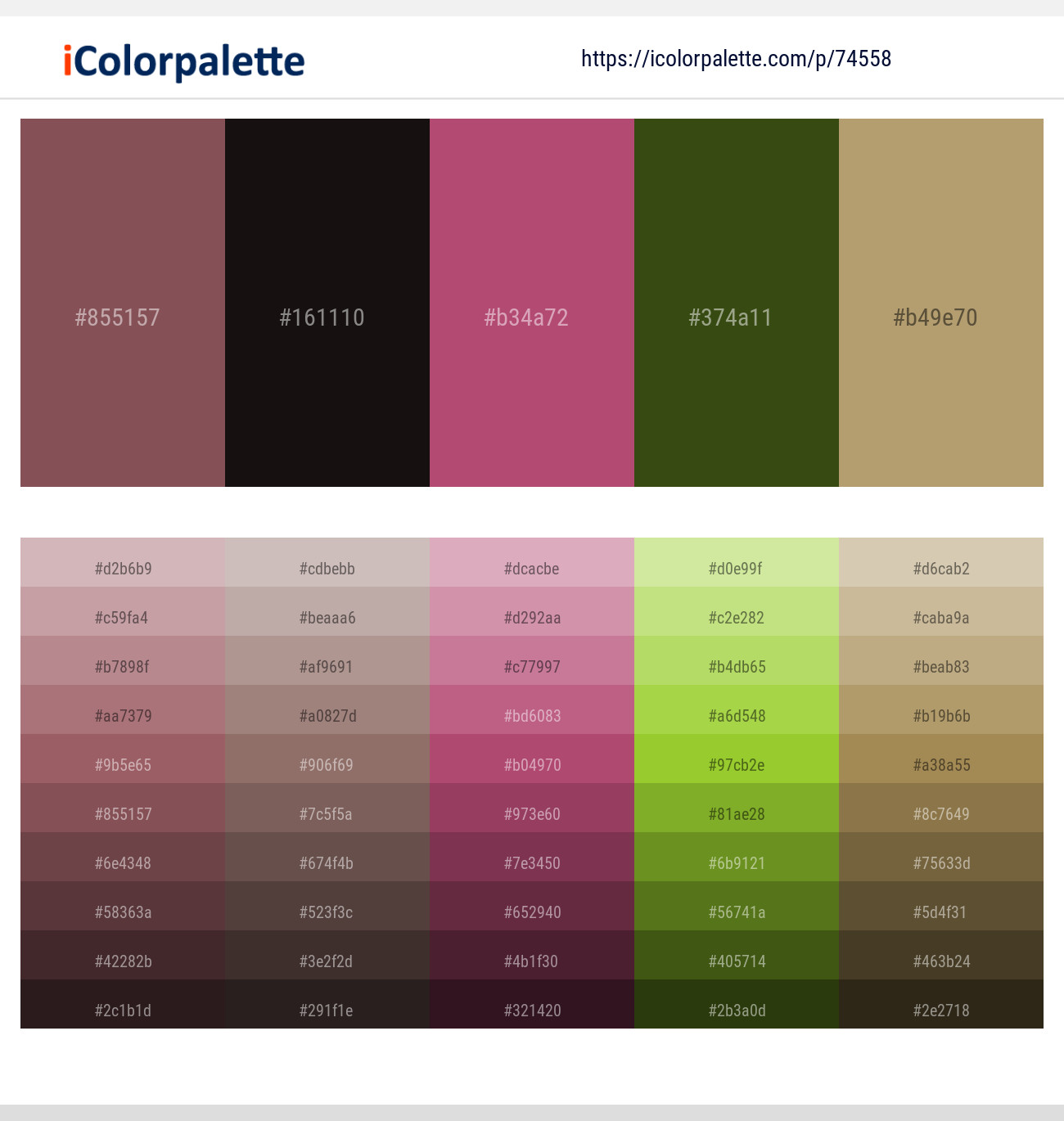Au Chico – Cocoa Brown – Cadillac – Clover – Teak Color scheme