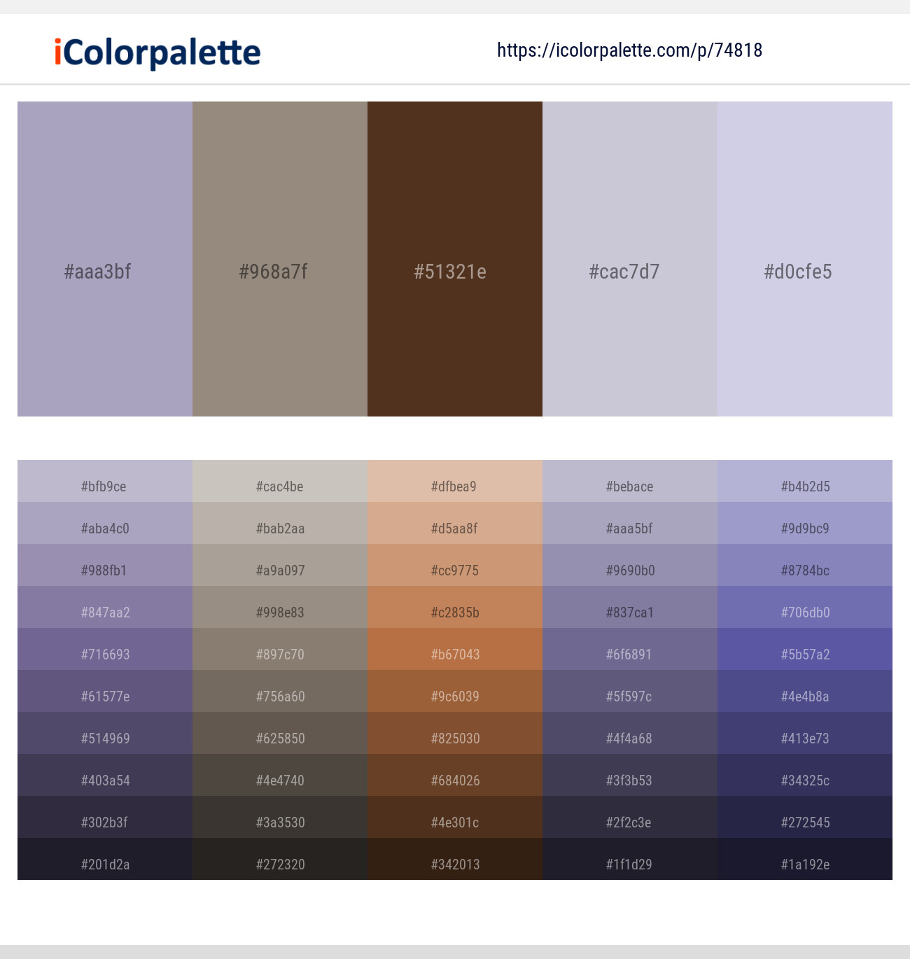 Lavender Haze Color Palette