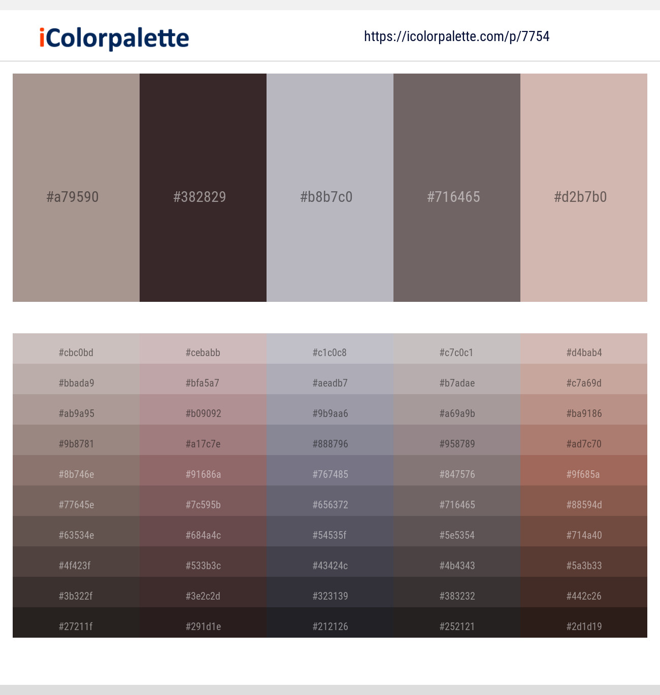 Del Rio – Woody Brown – French Gray – Scorpion – Clam Shell Color scheme
