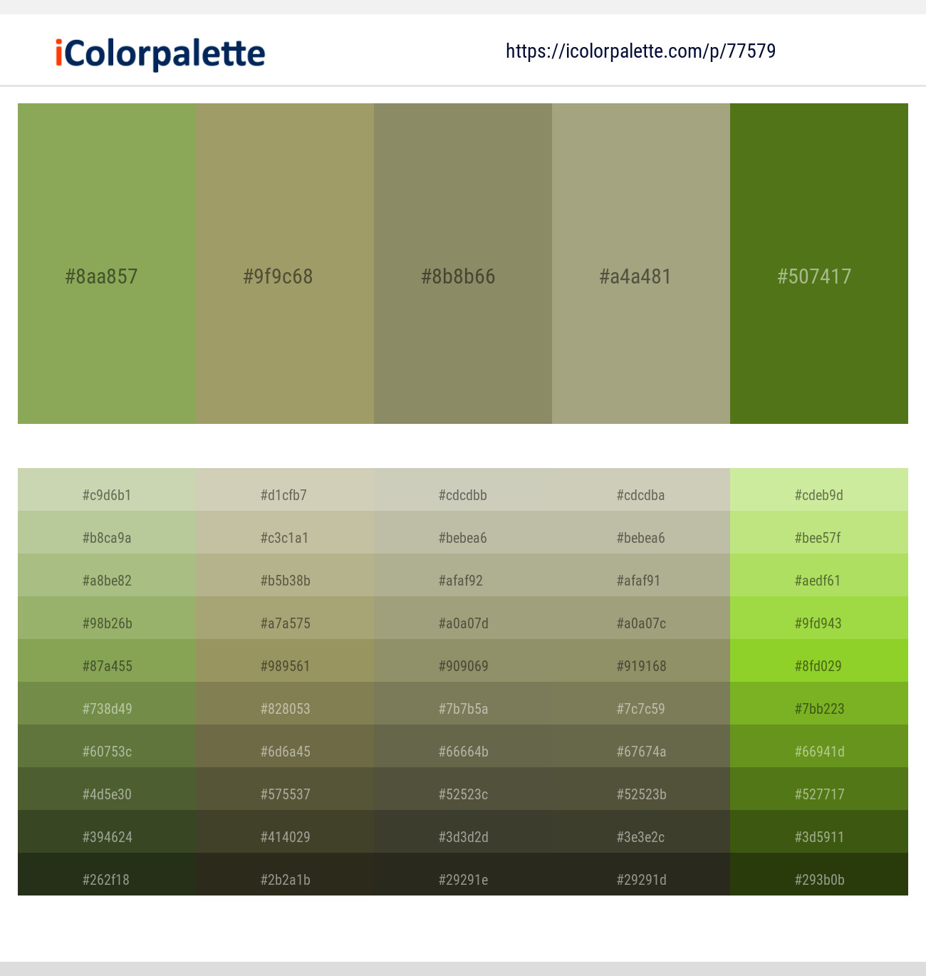 Chelsea Cucumber – Gurkha – Avocado – Tallow – Dell Color scheme