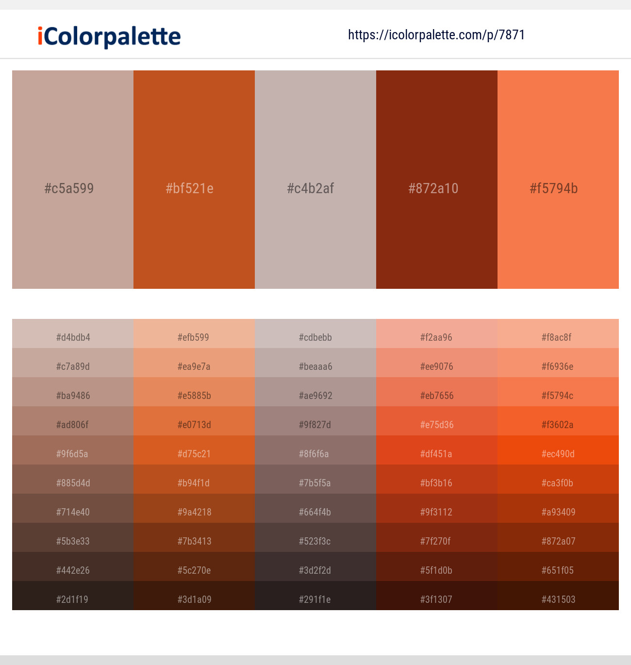Rodeo Dust – Orange Roughy – Silk – Pueblo – Jaffa Color scheme