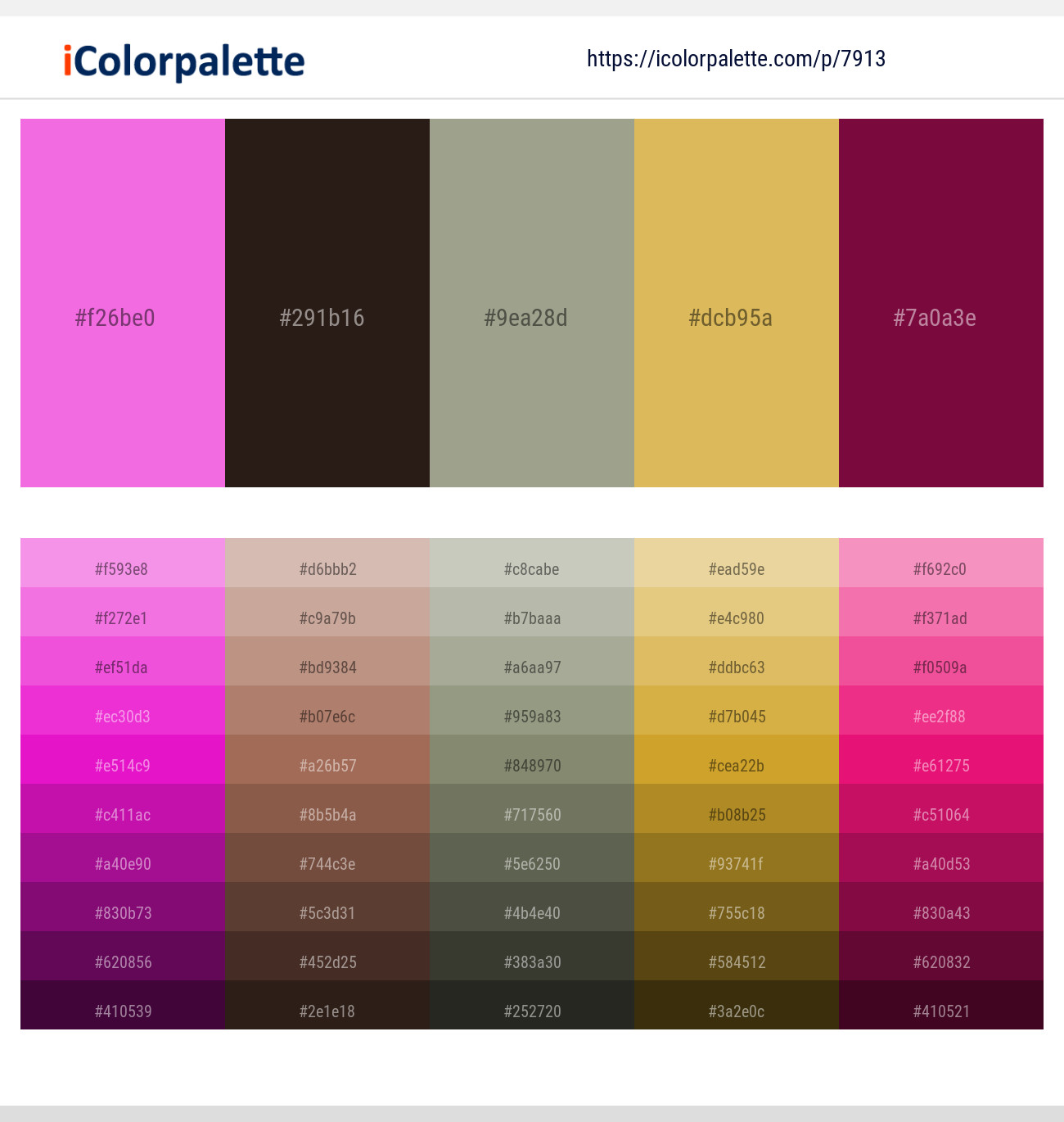 Magenta Rose Color Palette - Makenstitch