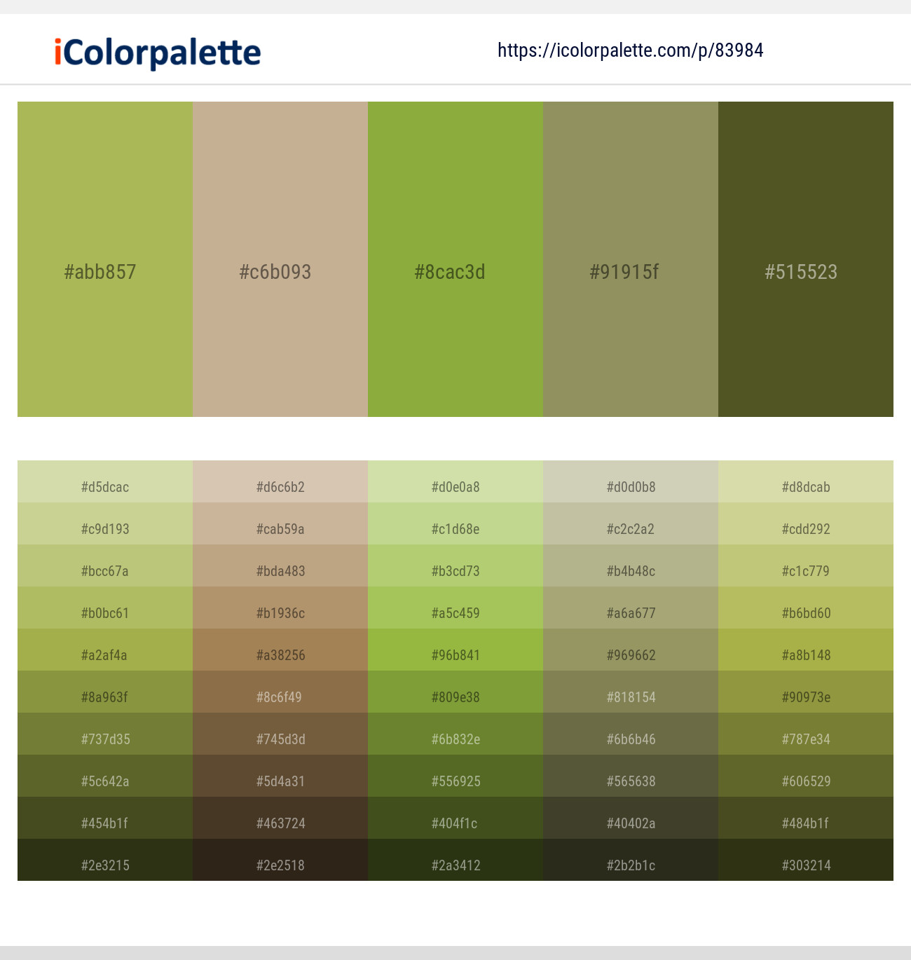 3 Latest Color Schemes with Olive Green And Indian Khaki Color tone  combinations, 2024