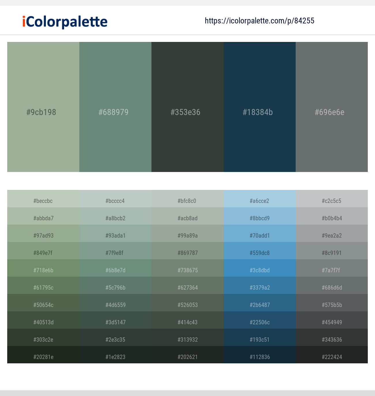 Latest Color Schemes With Norway And Nile Blue Color Tone Combinations IColorpalette