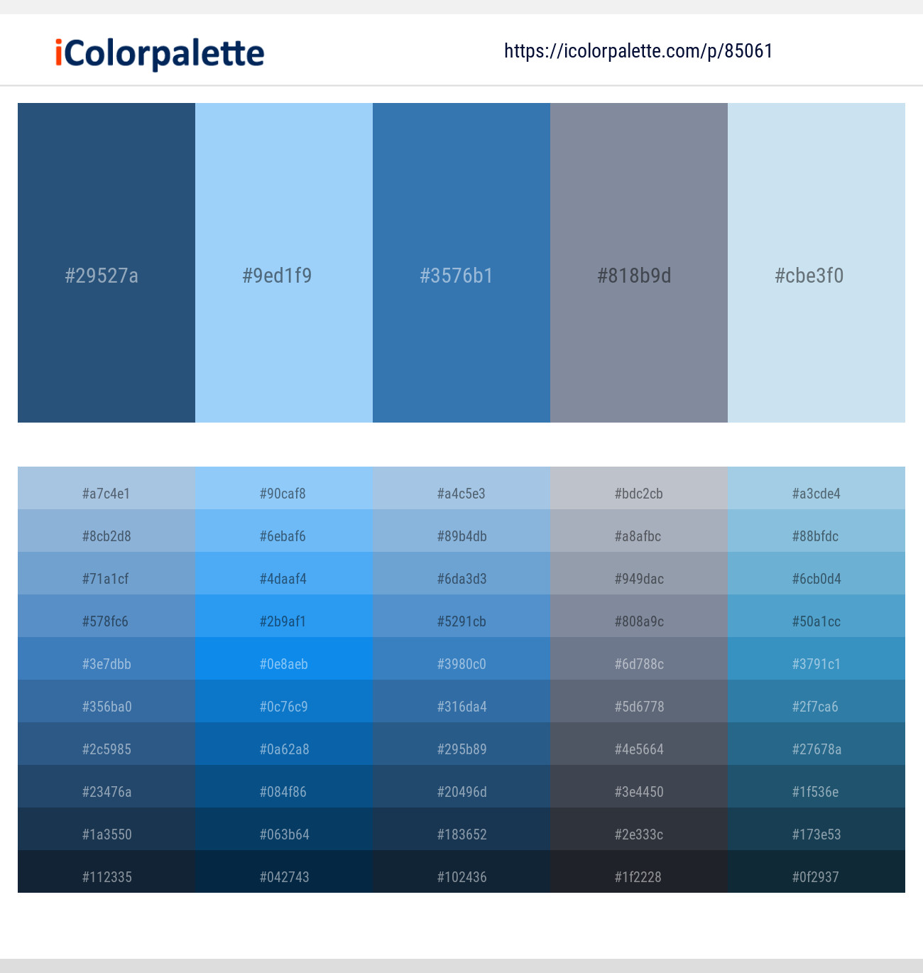 Astronaut – Sail – Astral – Regent Gray – Link Water Color scheme