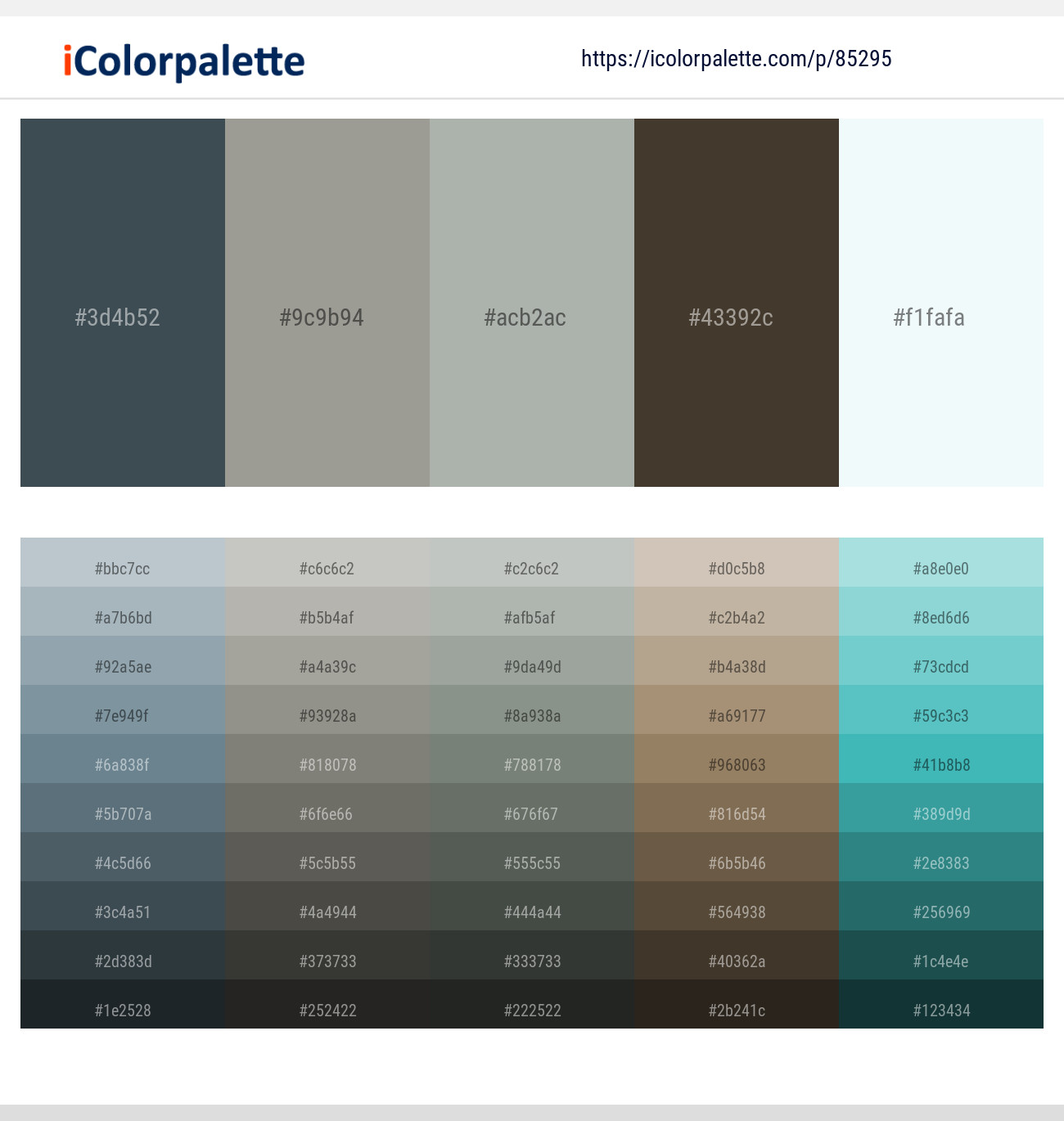 Limed Spruce – Star Dust – Green Spring – Mondo – Black Squeeze Color scheme
